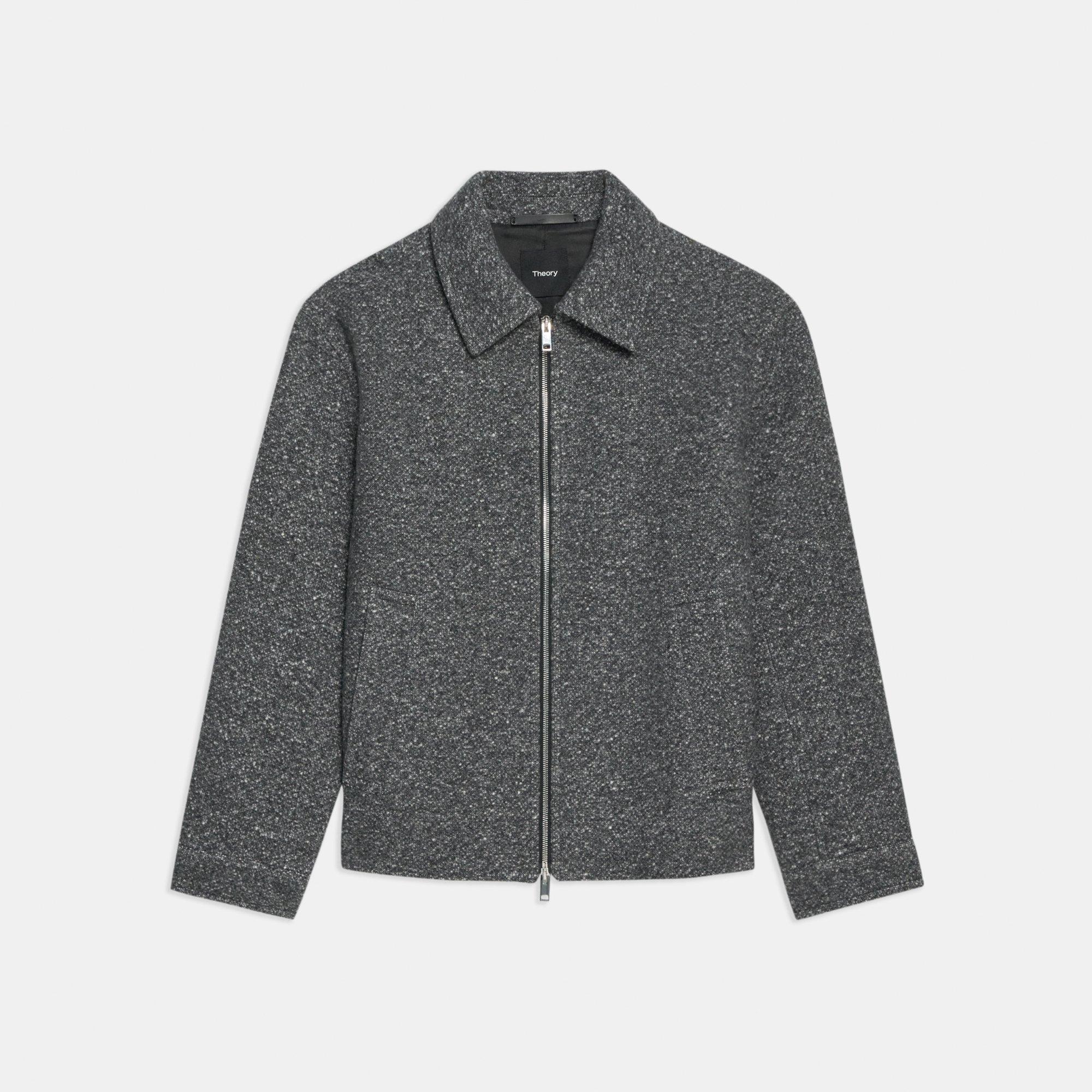 Milo Zip Jacket in Wool-Blend Bouclé