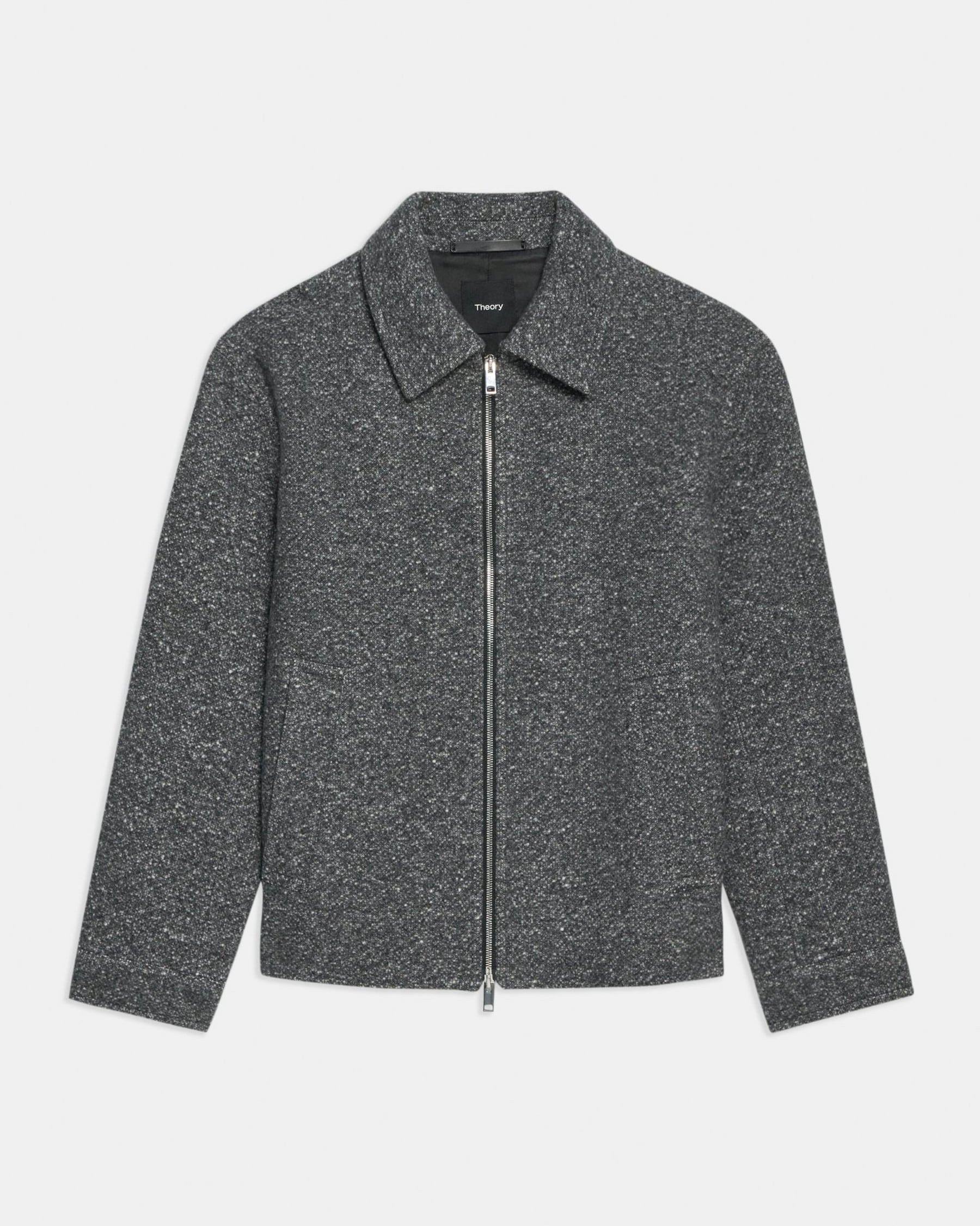 Milo Zip Jacket in Wool-Blend Bouclé