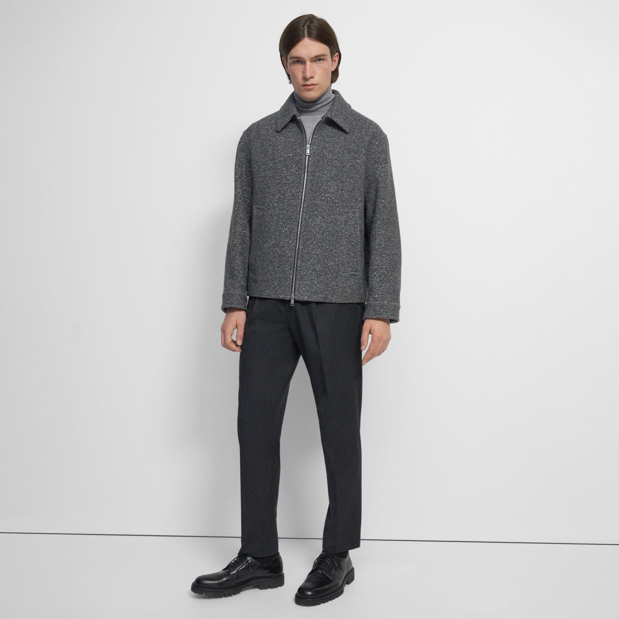 Milo Zip Jacket in Wool-Blend Bouclé