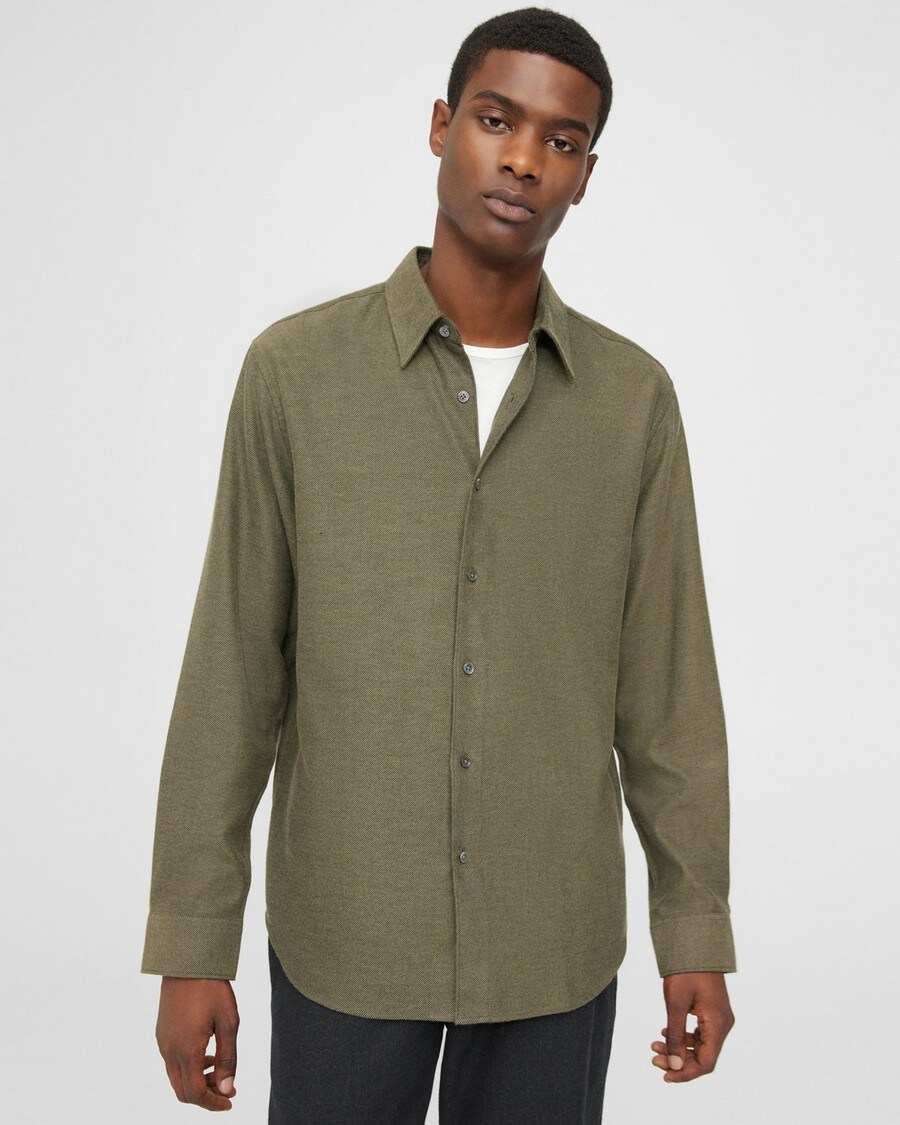 Noll Long-Sleeve Shirt in Cotton Flannel