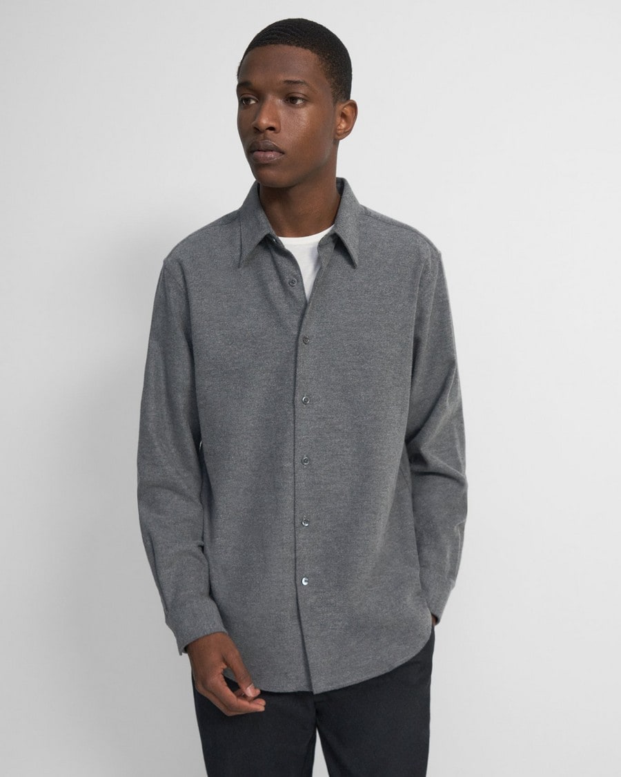 Noll Long-Sleeve Shirt in Cotton Flannel