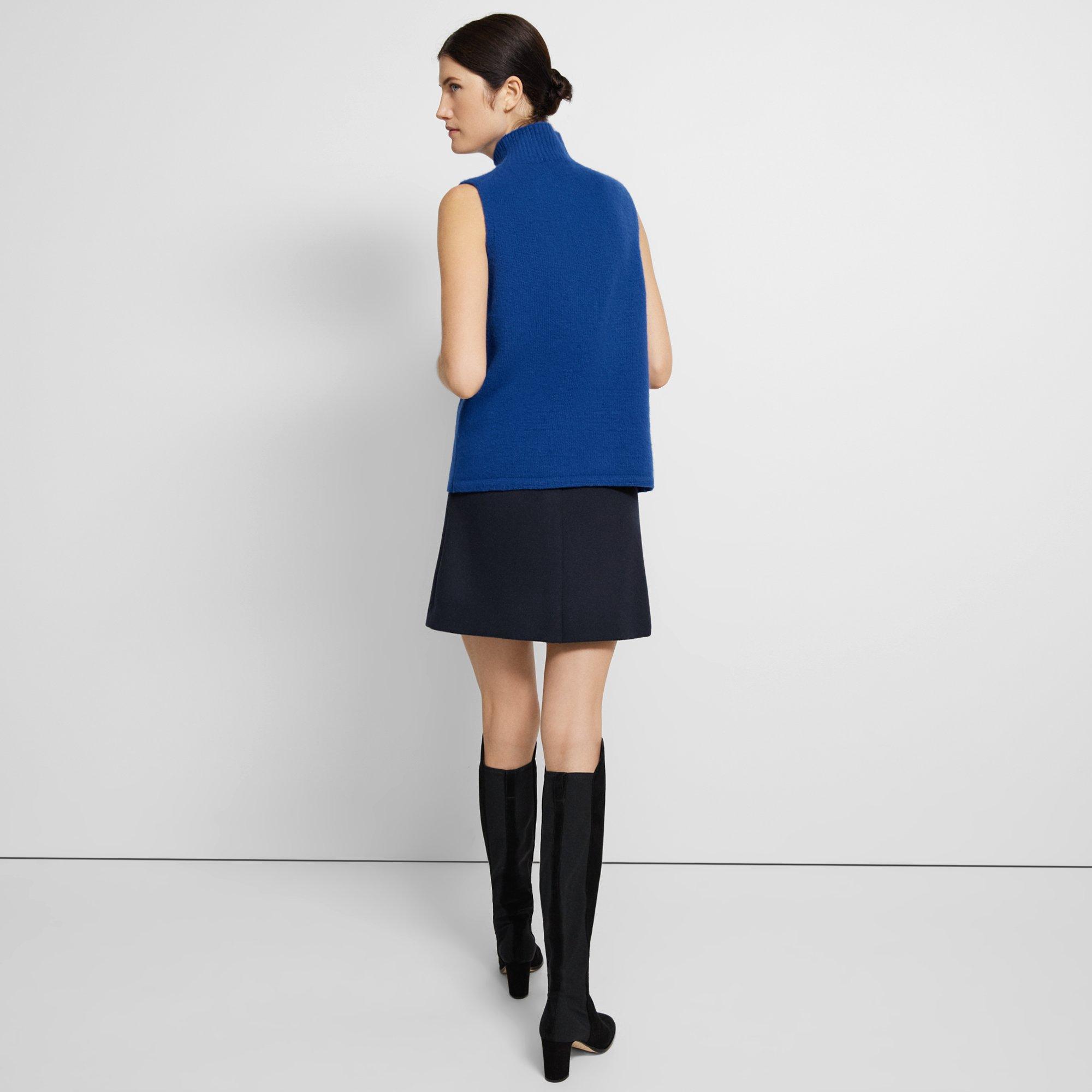 Turtleneck Sweater Shell in Brushed Wool