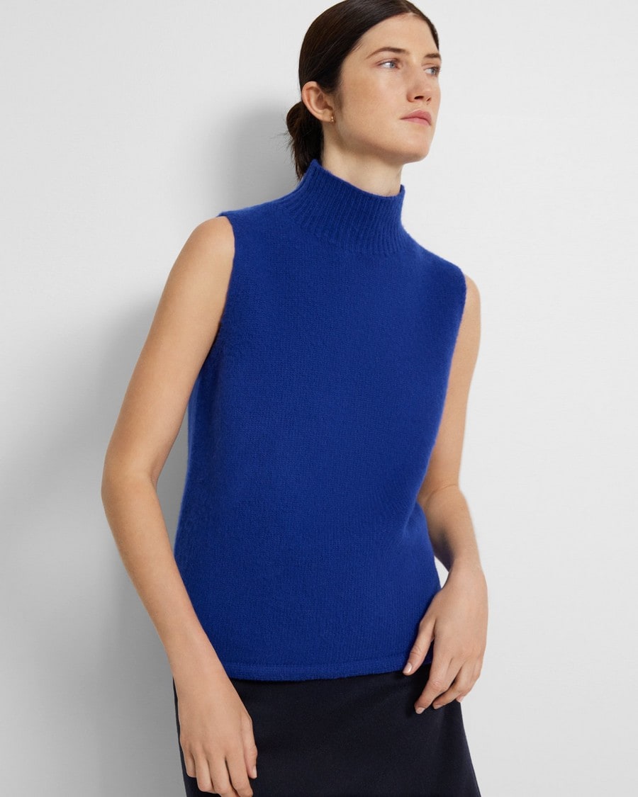 Turtleneck Sweater Shell in Brushed Wool
