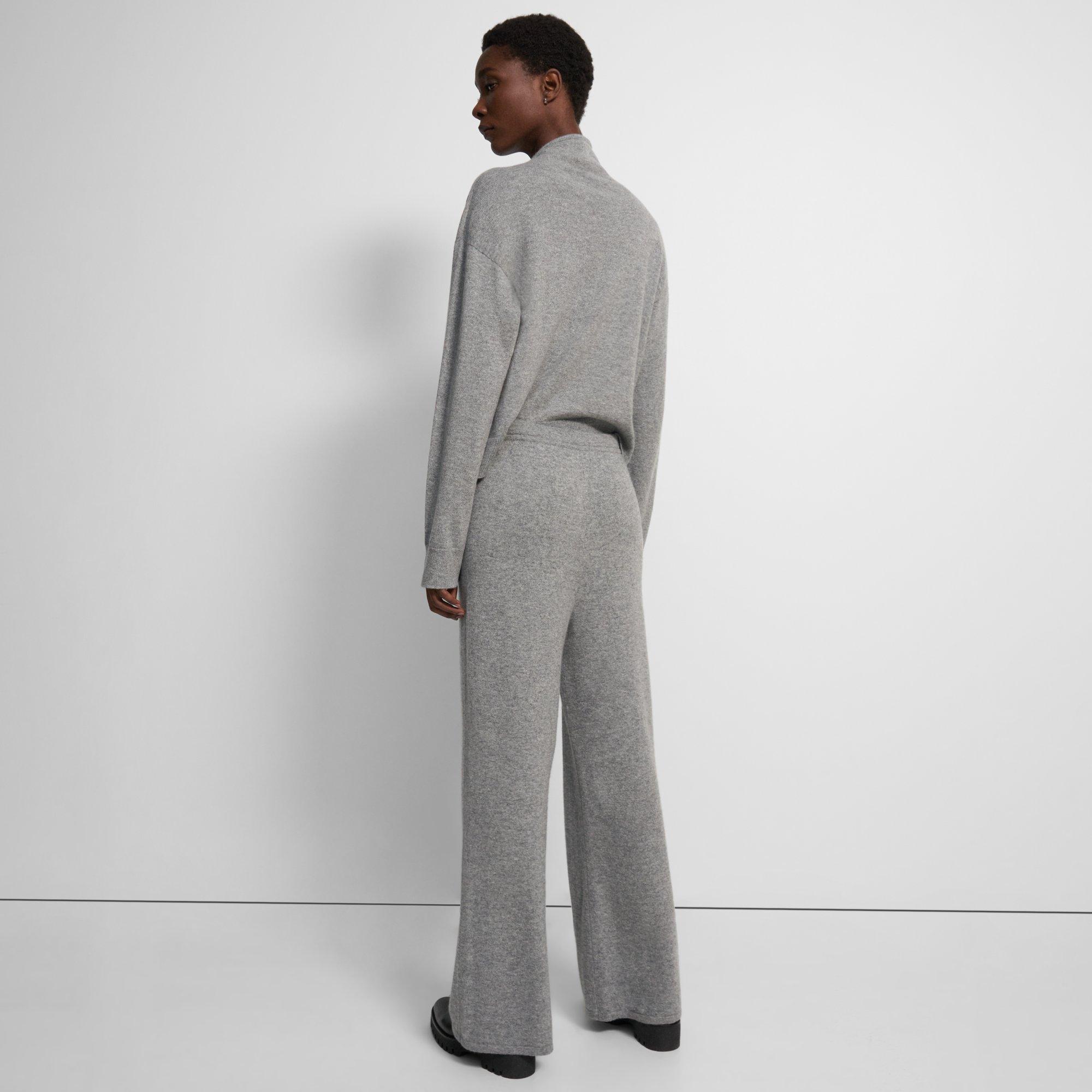 Ausgestellte Hose mit weitem Bein aus Kaschmir