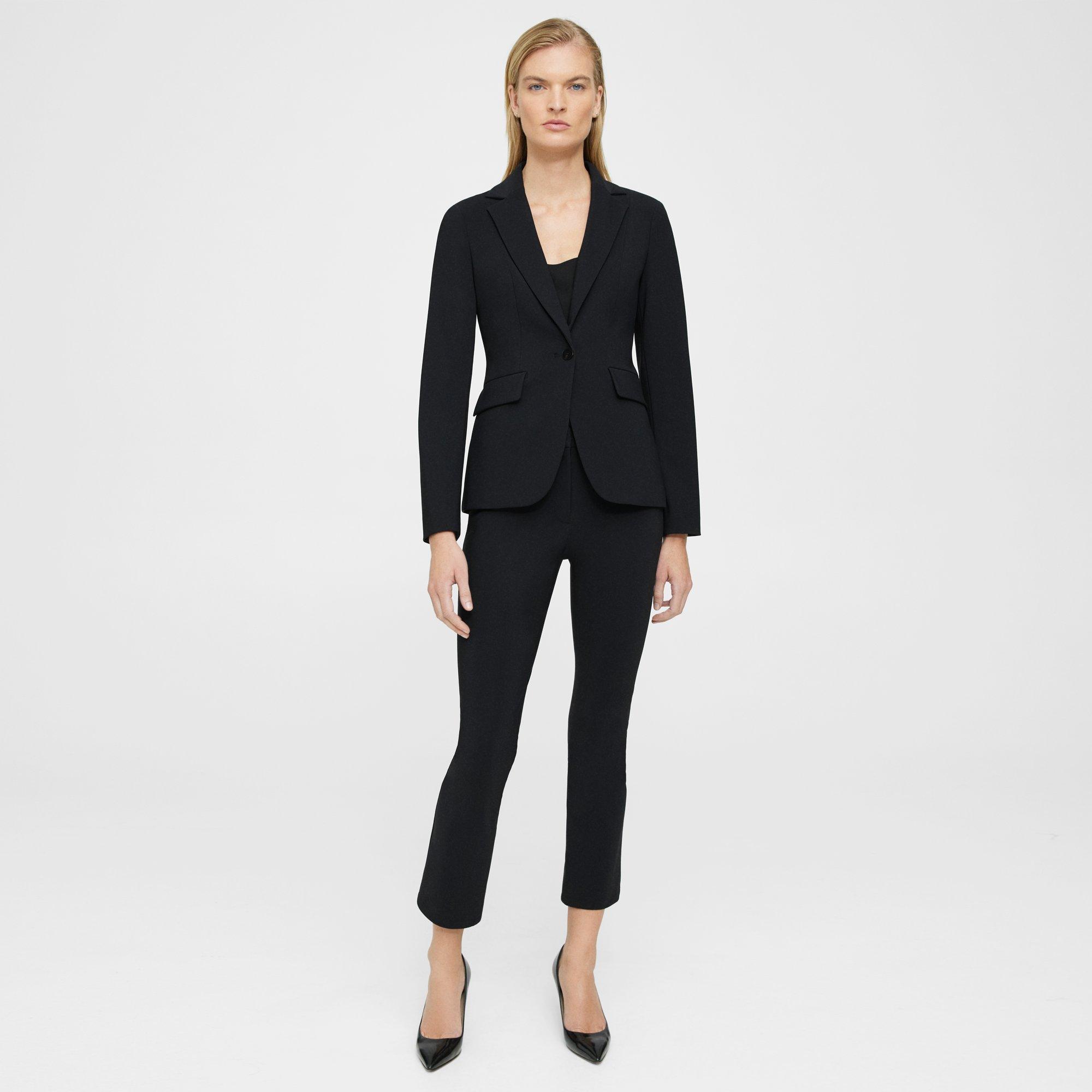 Black Precision Ponte Riding Blazer | Theory