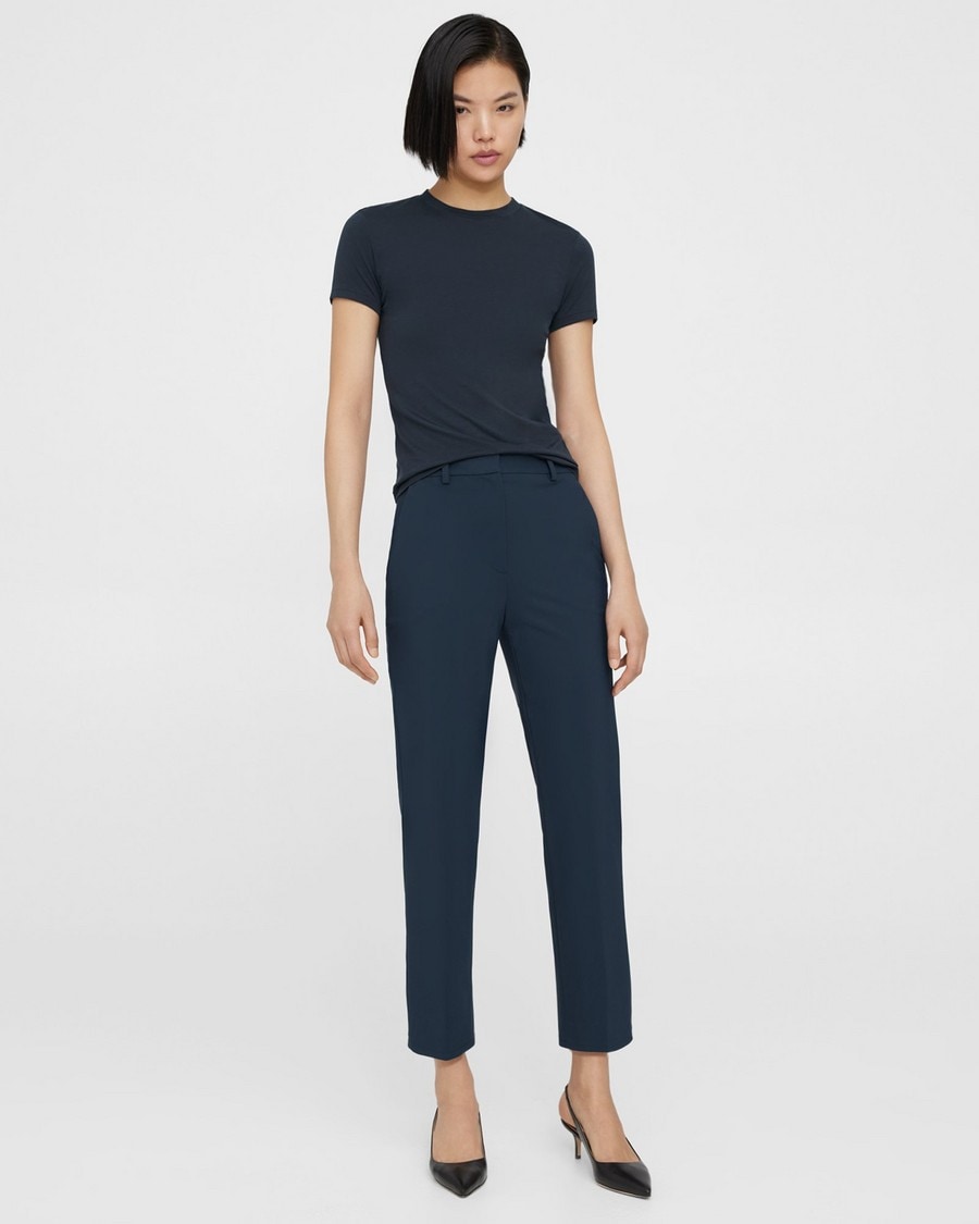 Cropped High-Waist Pant in Precision Ponte