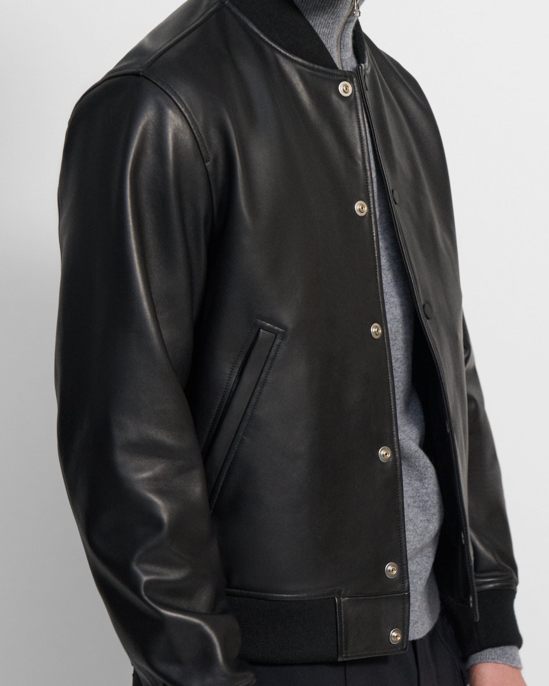Varsity Jacket in Leather