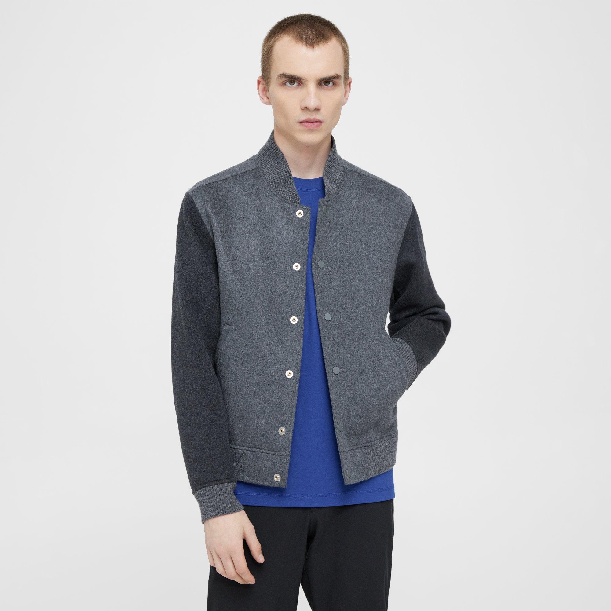 Varsity Jacket in Double-Face Wool-Cashmere