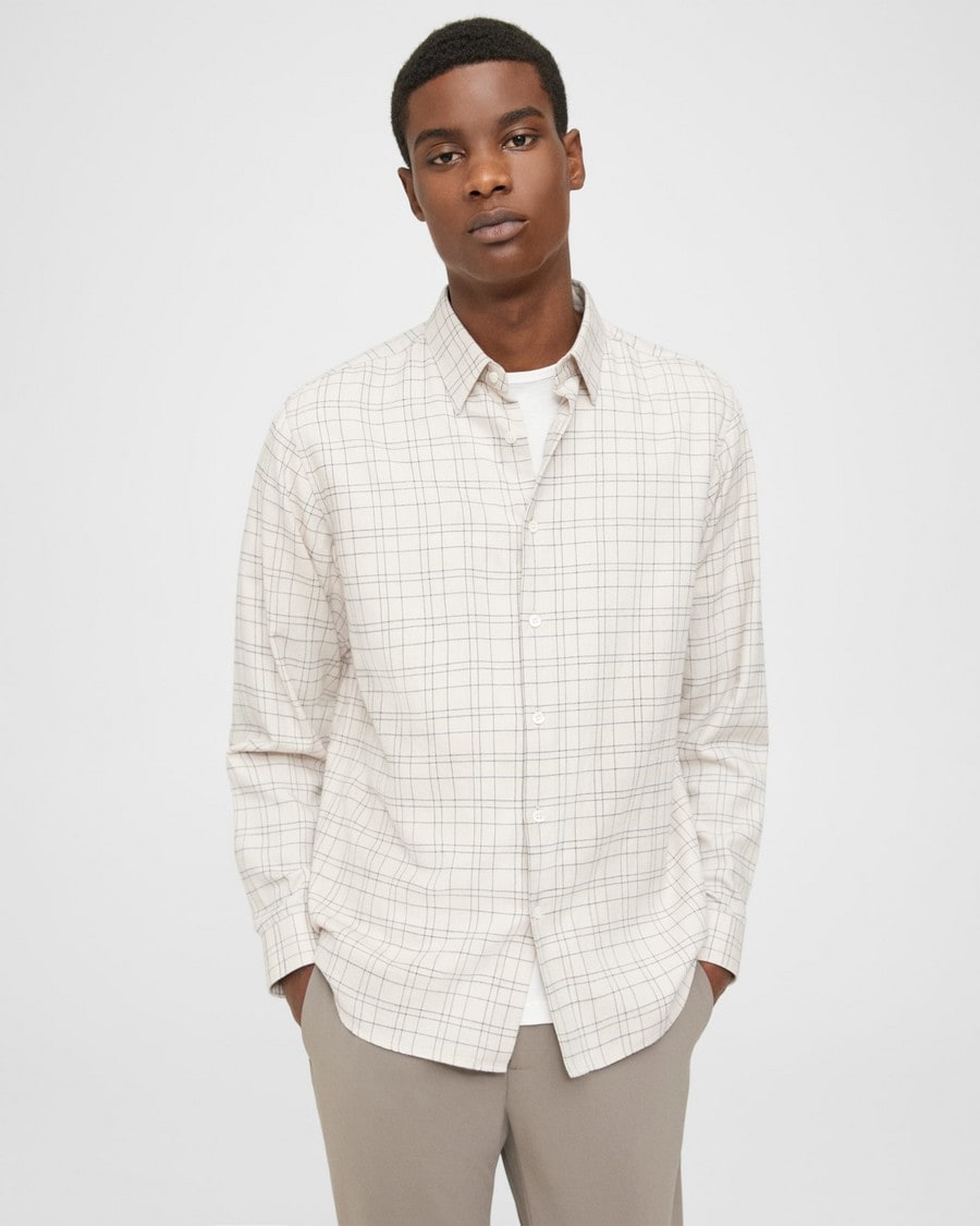 Irving Shirt in Grid Cotton