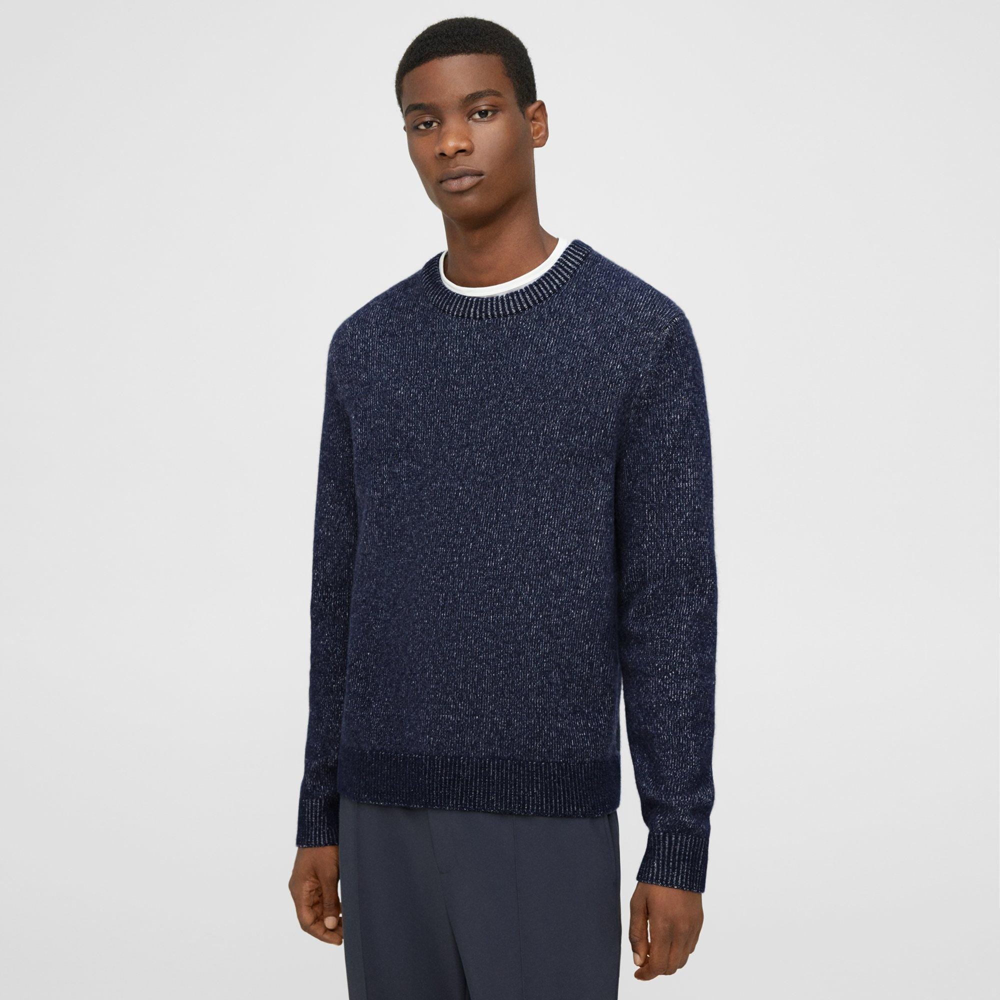 Wool-Cashmere Hilles Crewneck Sweater | Theory