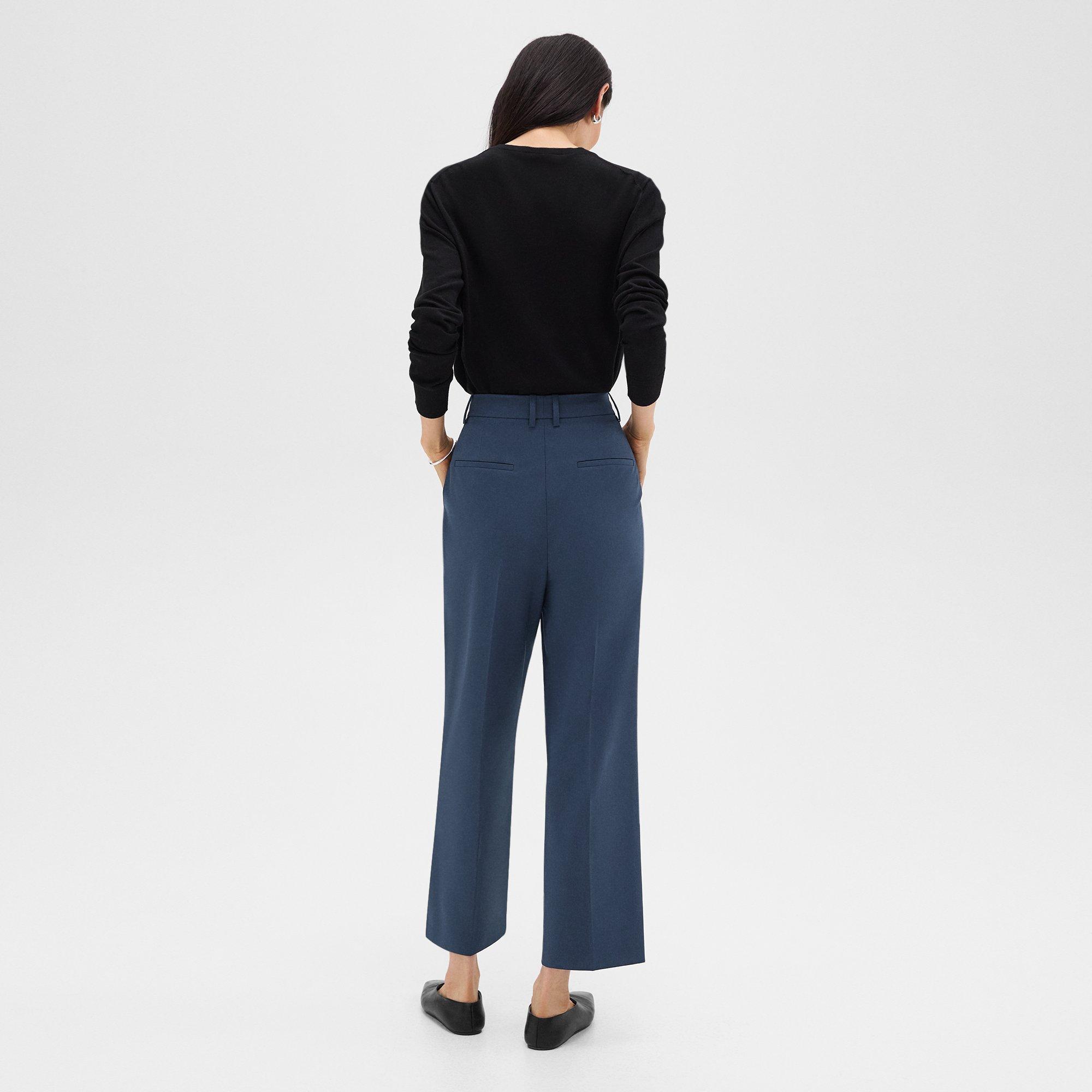 High-Waist Straight-Leg Pant in Good Wool