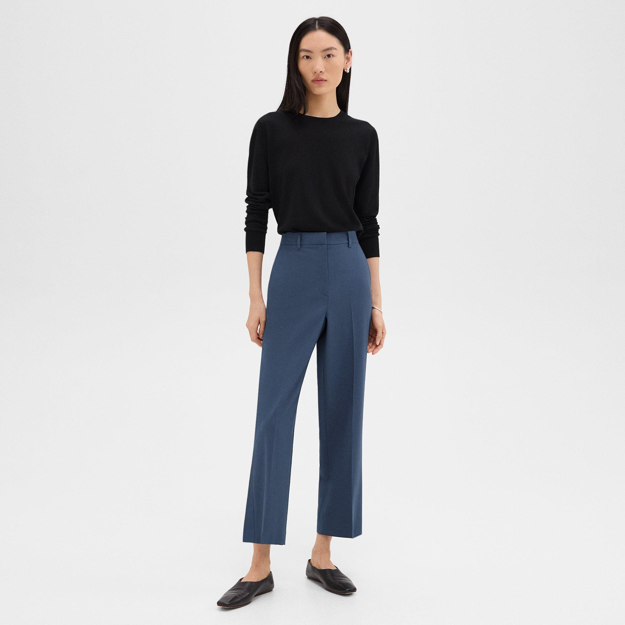 High-Waist Straight-Leg Pant in Good Wool