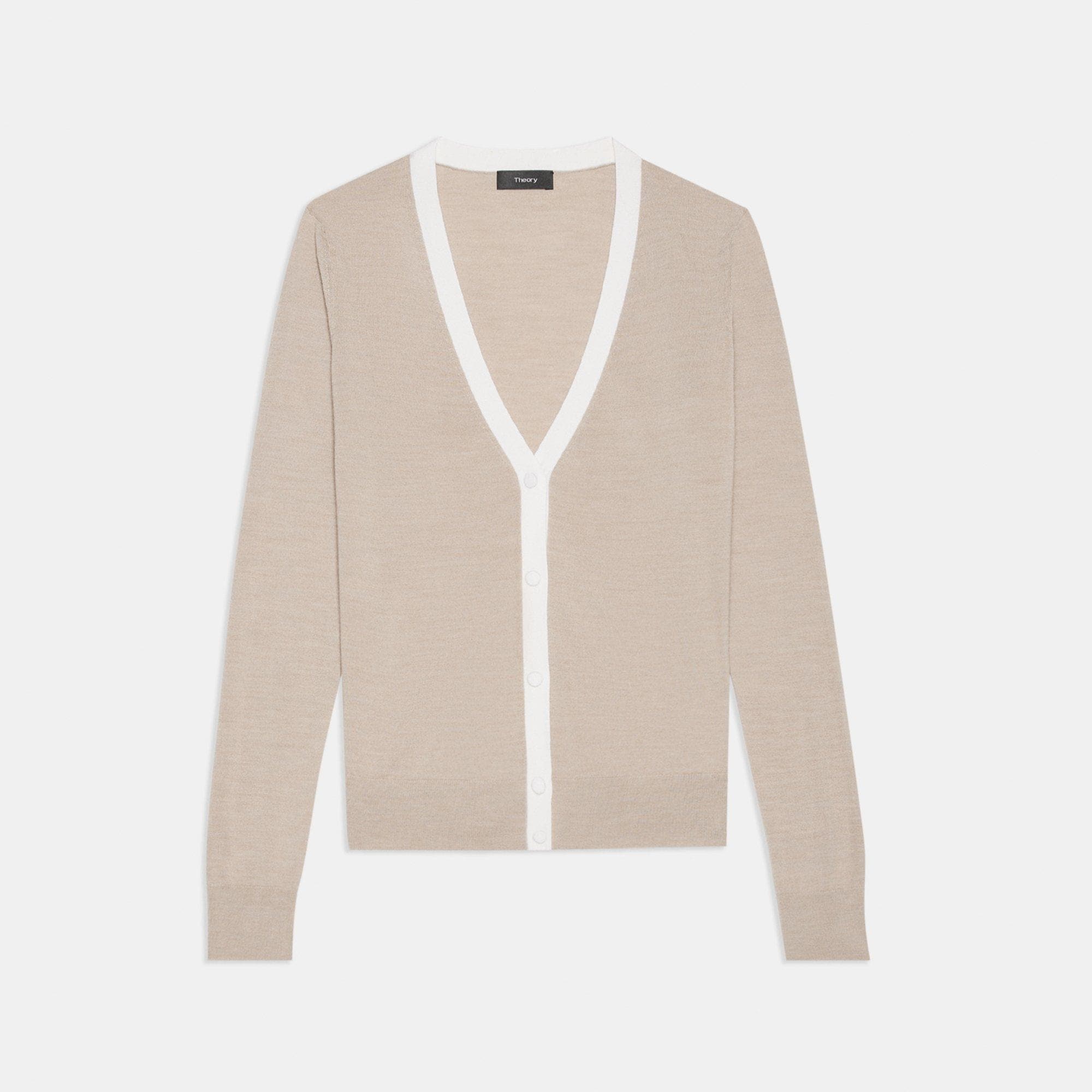 Regal Wool V-Neck Cardigan | Theory