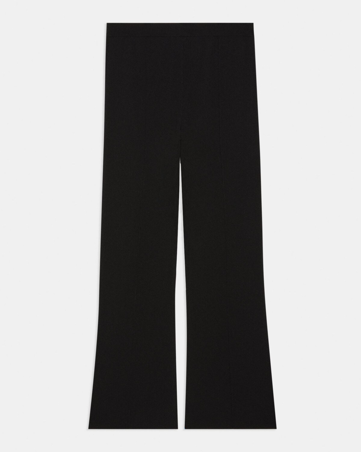 Flared Wide-Leg Pant in Crepe Knit
