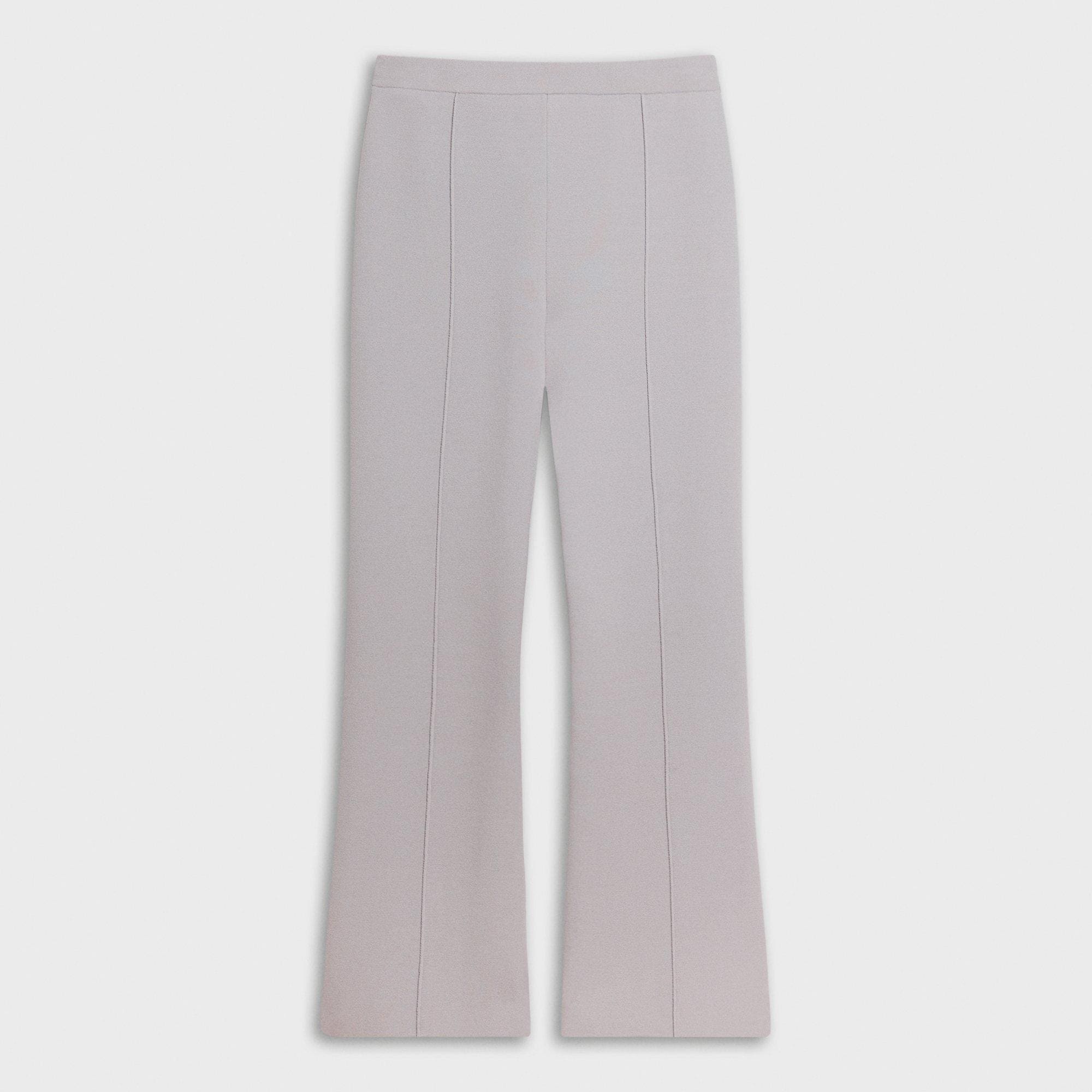 Cropped Flare Pant in Crepe Knit