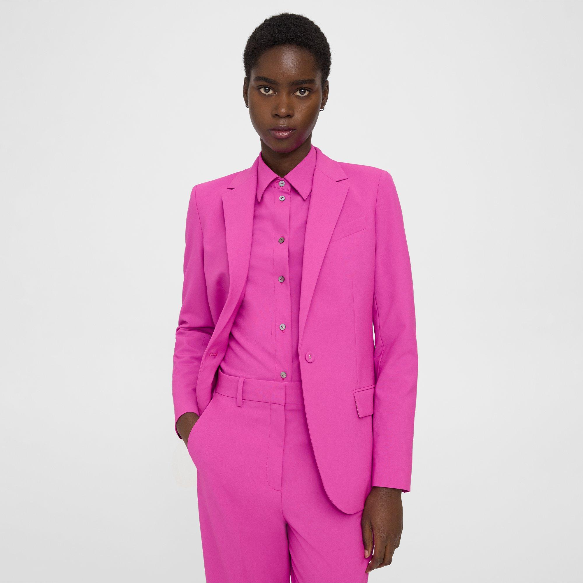 Theory pink outlet jacket