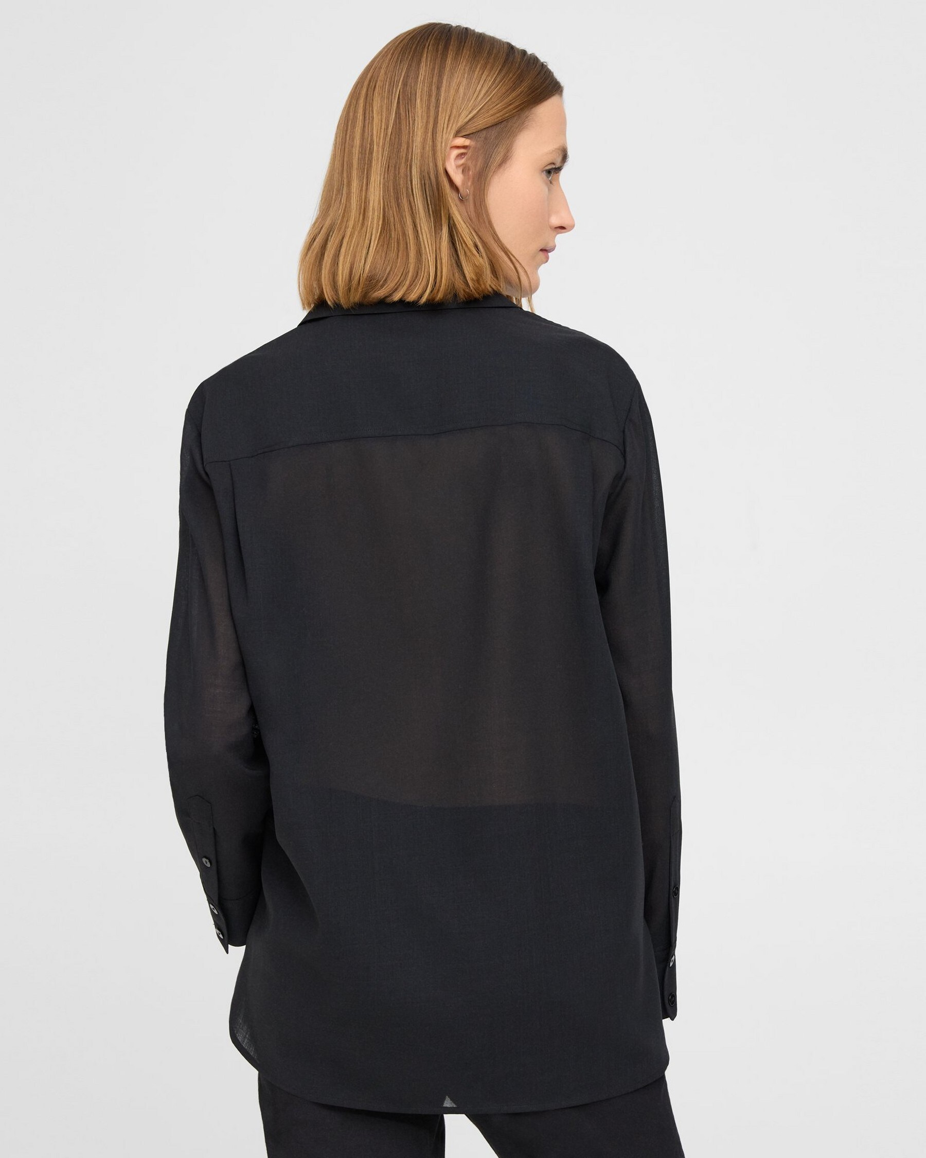 Oversized Patch Pocket Shirt in Cotton