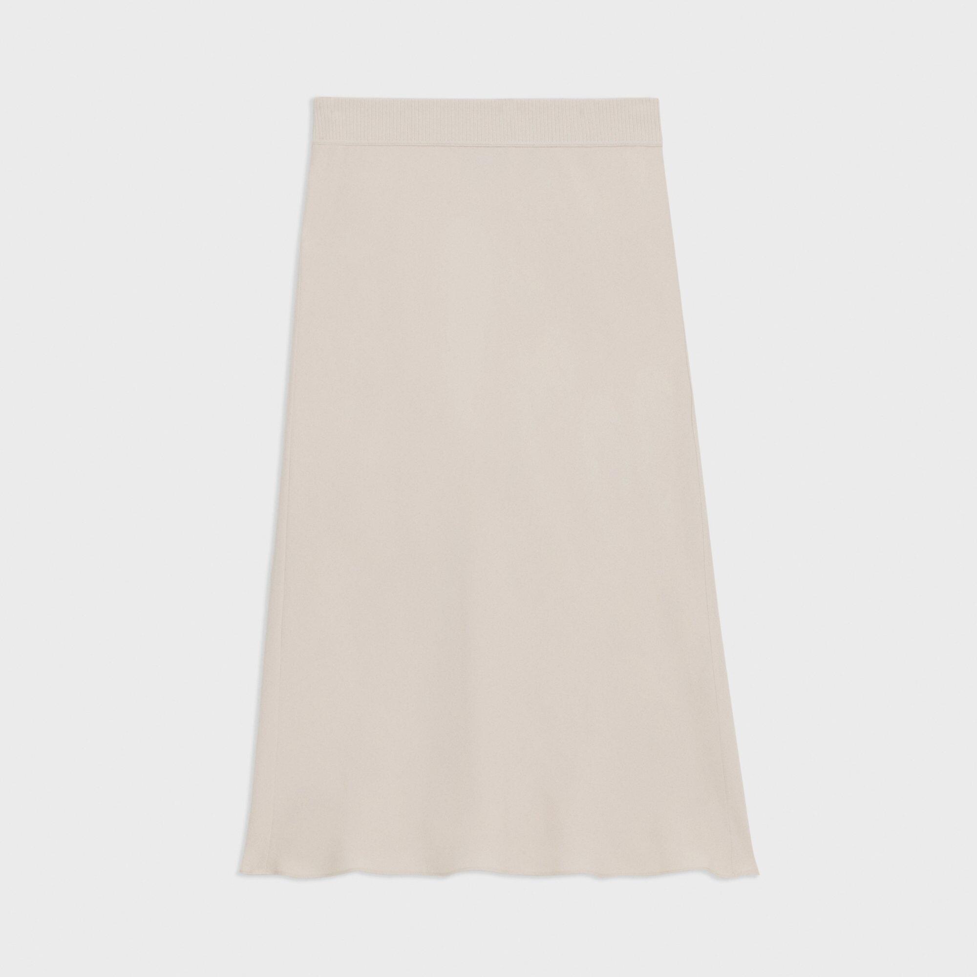 Pull-On Slip Skirt in Silk Georgette