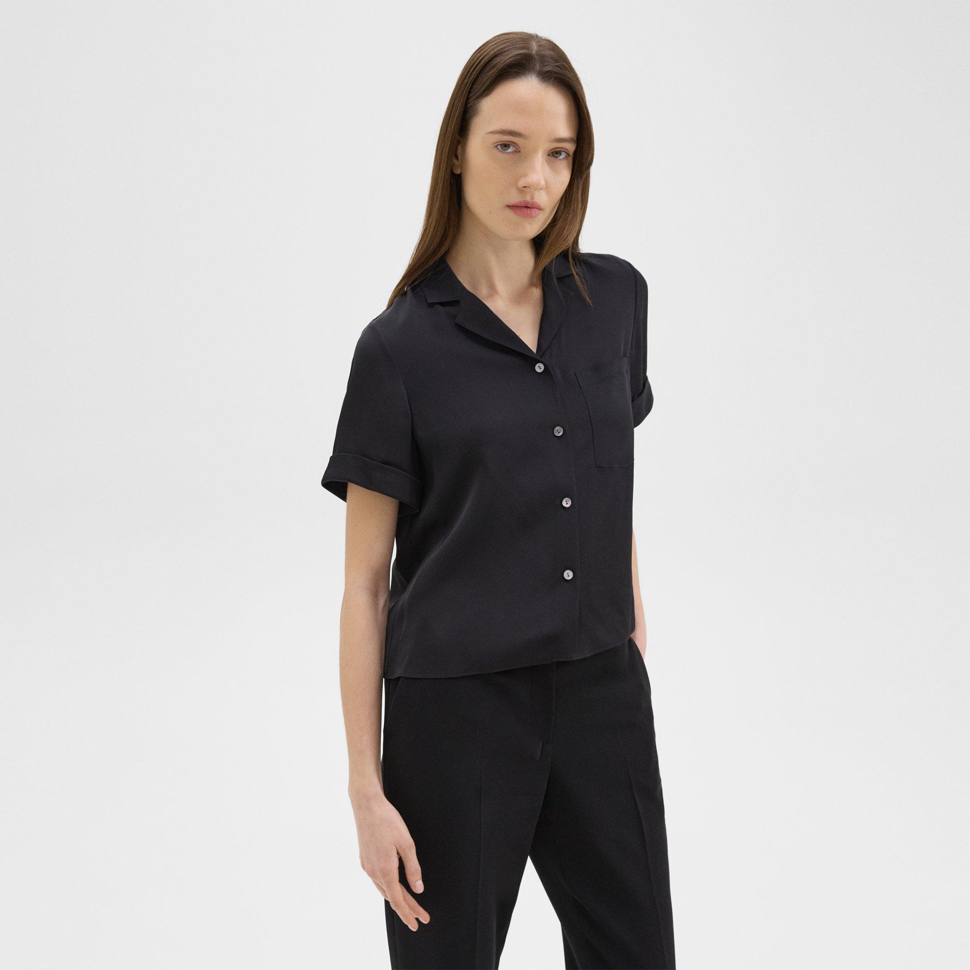 Camp Shirt in Silk Georgette