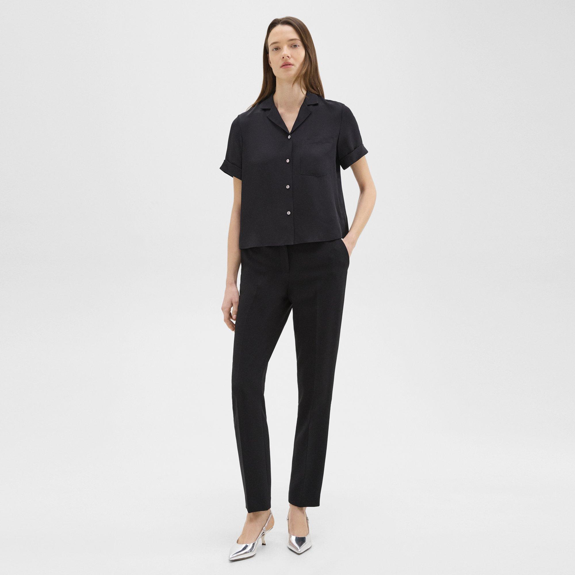 Camp Shirt in Silk Georgette