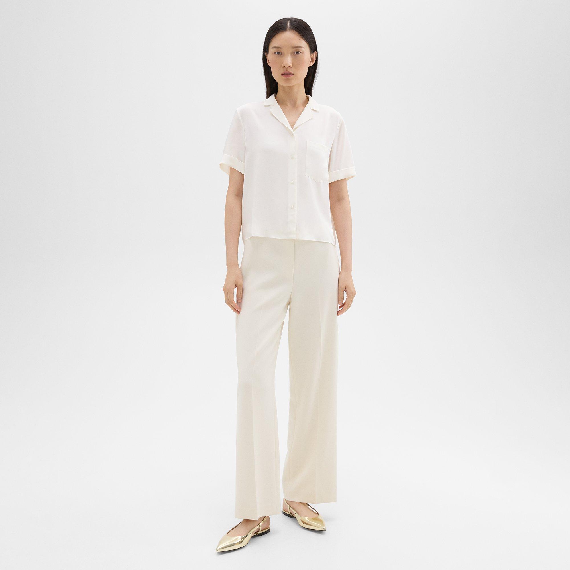 Camp Shirt in Silk Georgette