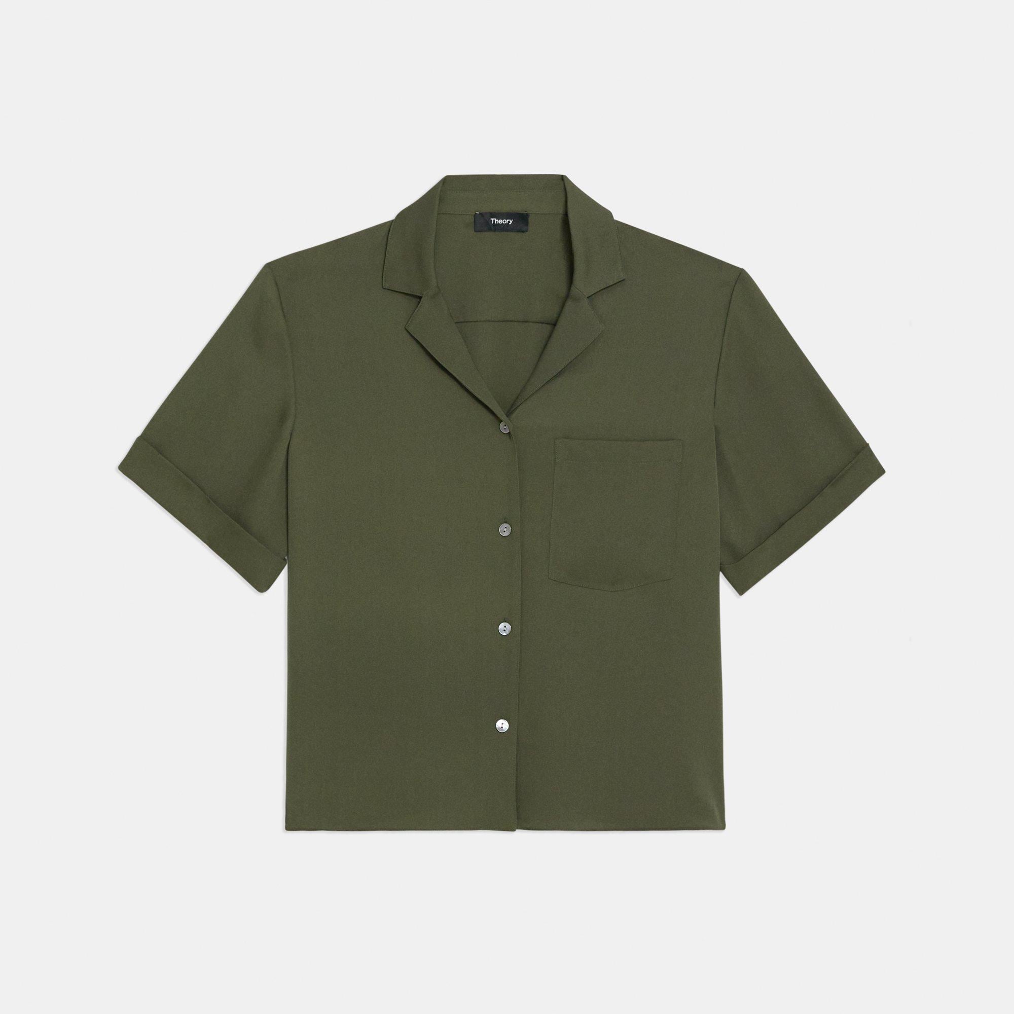 Camp Shirt in Silk Georgette