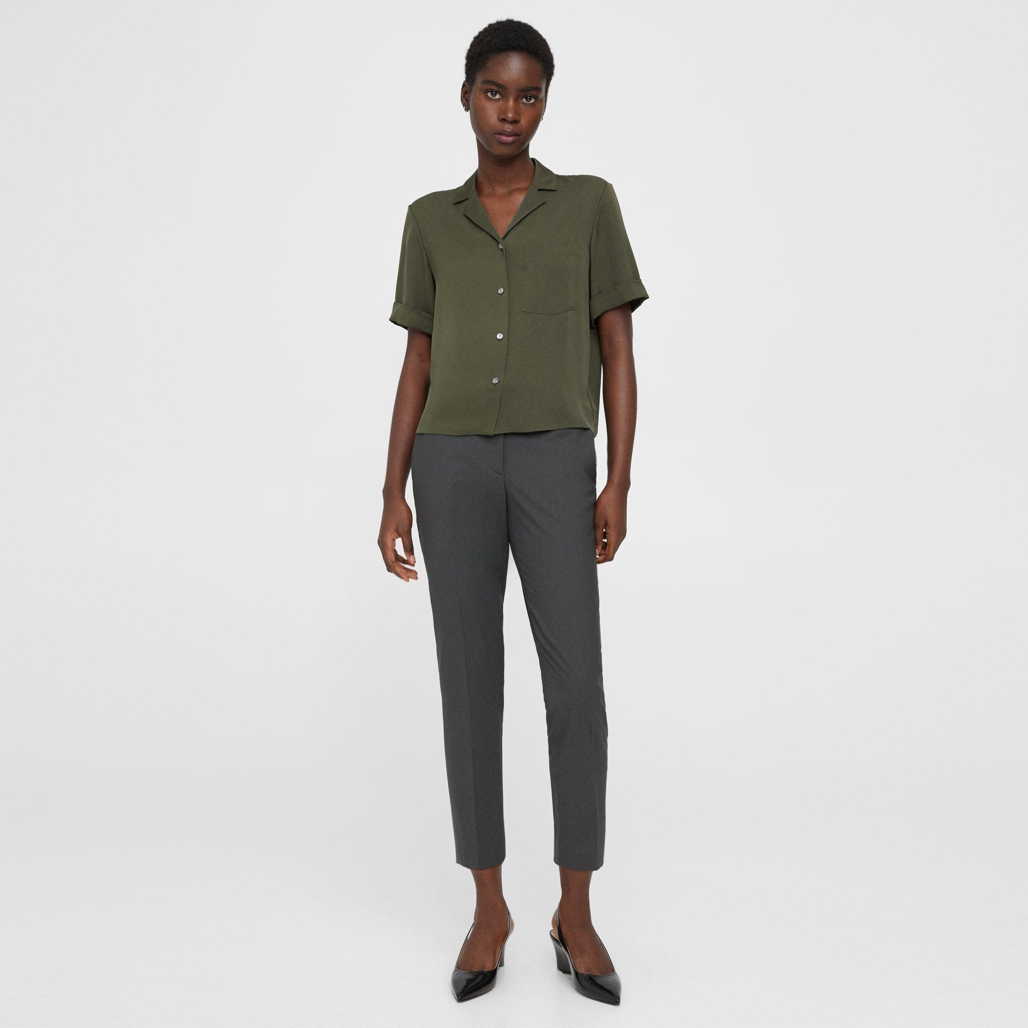 Camp Shirt in Silk Georgette