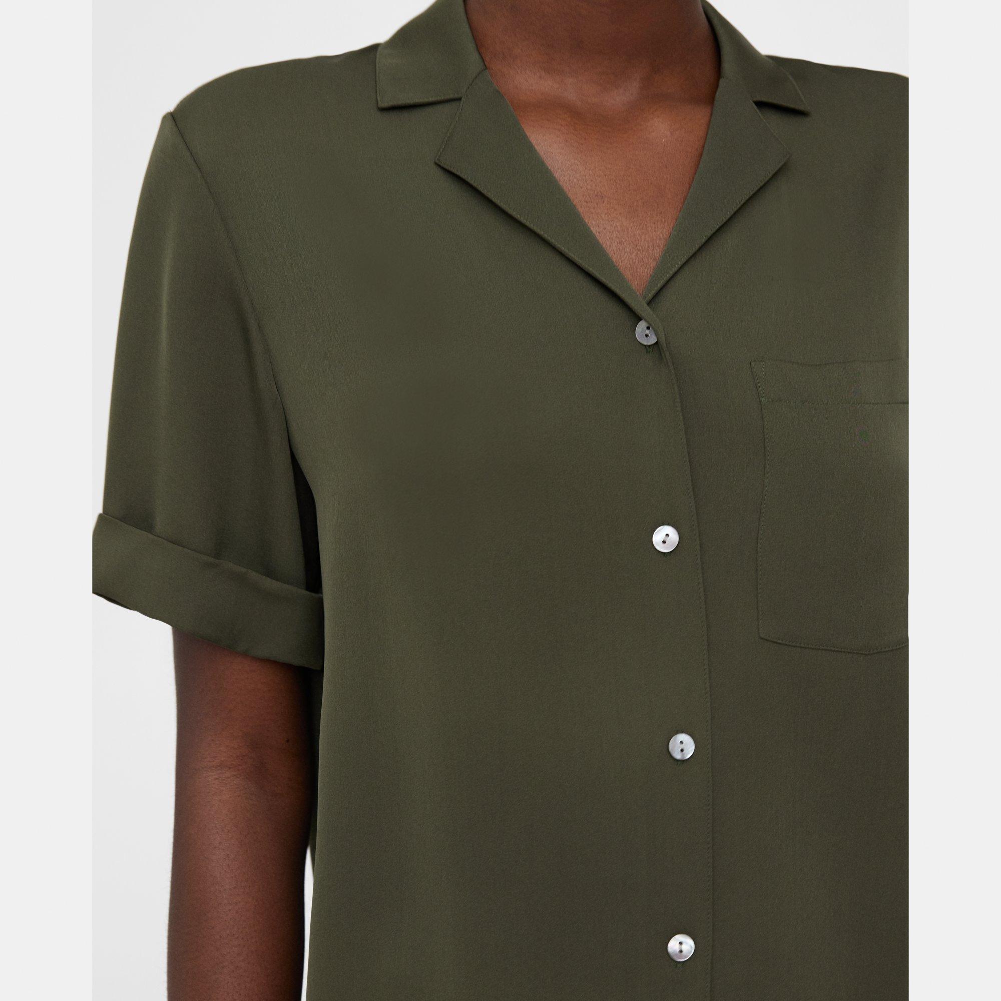 Camp Shirt in Silk Georgette