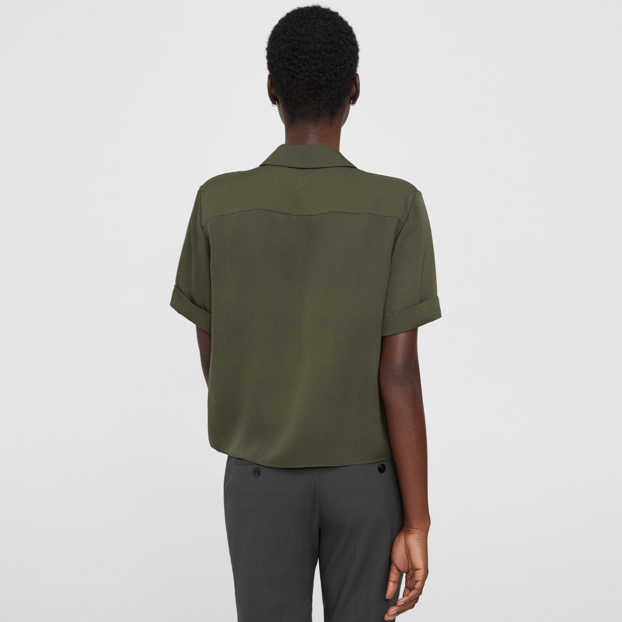 Camp Shirt in Silk Georgette