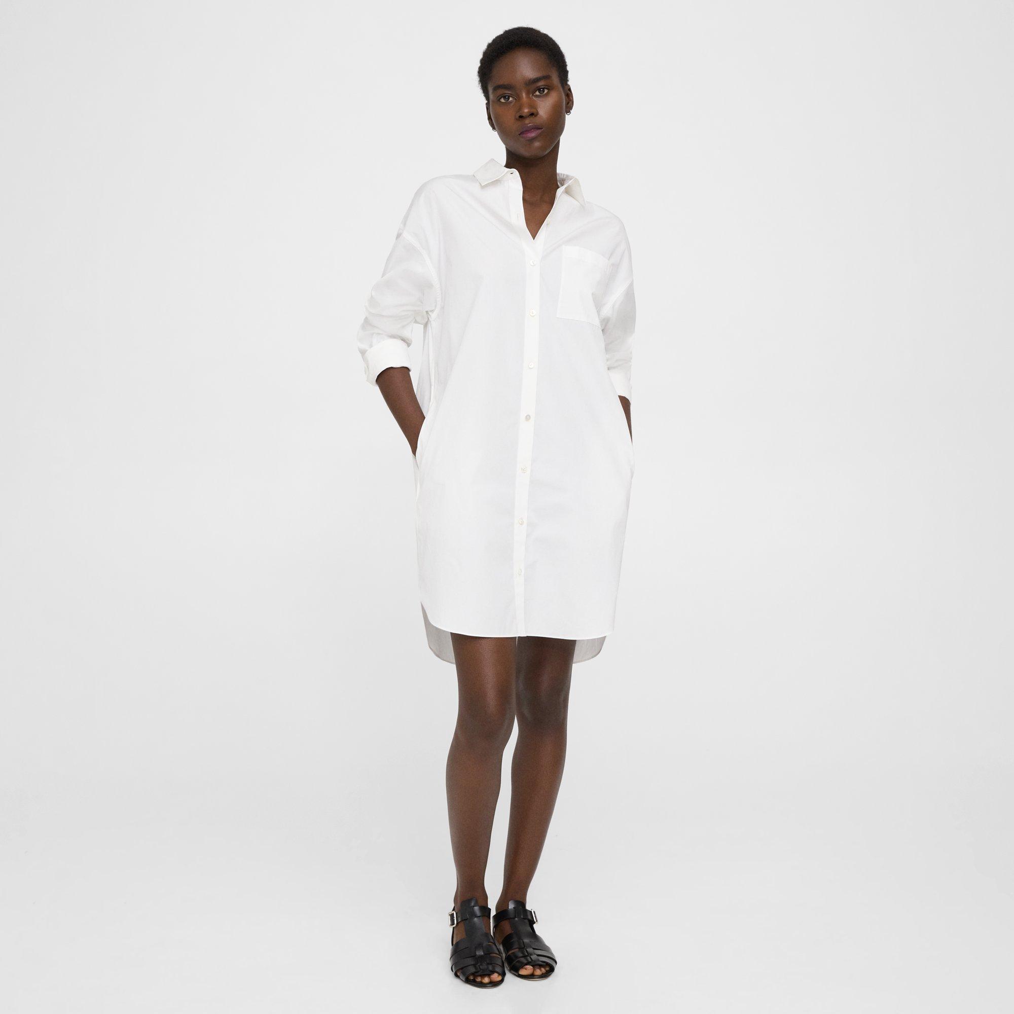 Oversized Shirt Dress in Cotton