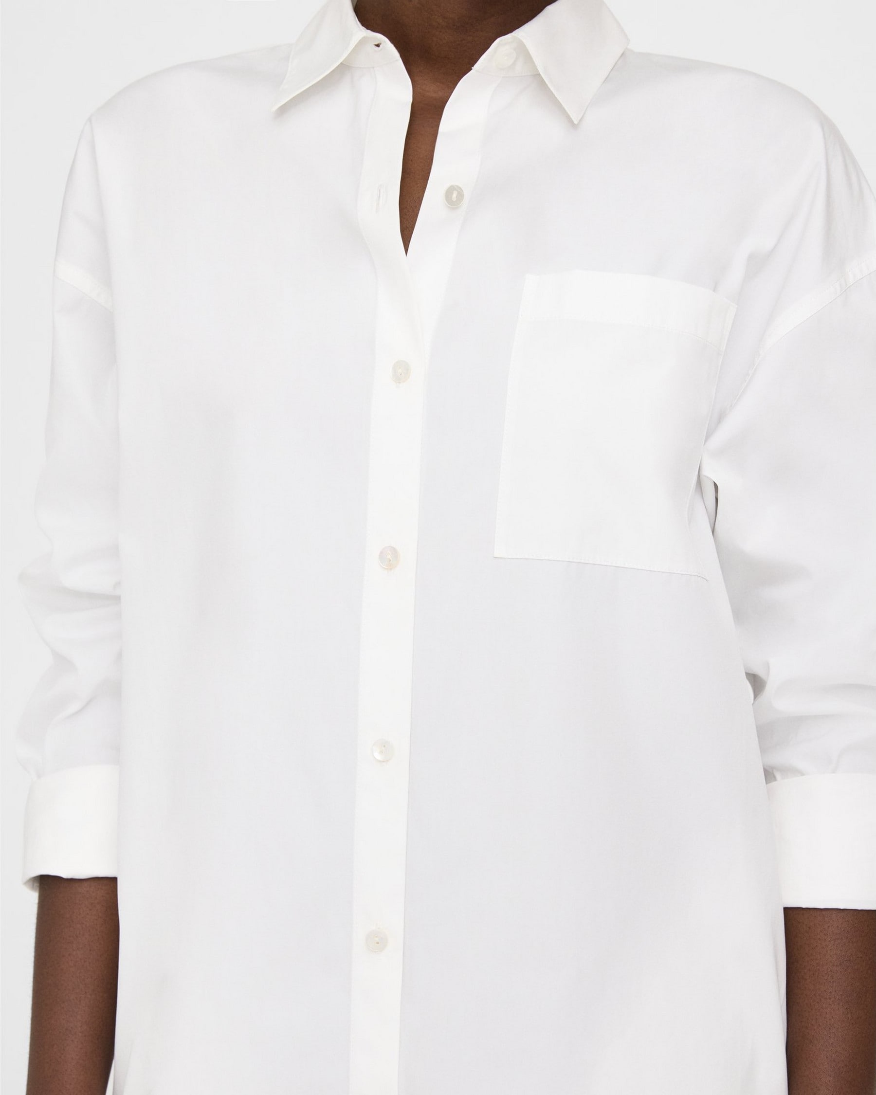 Belted Shirt Dress in Cotton