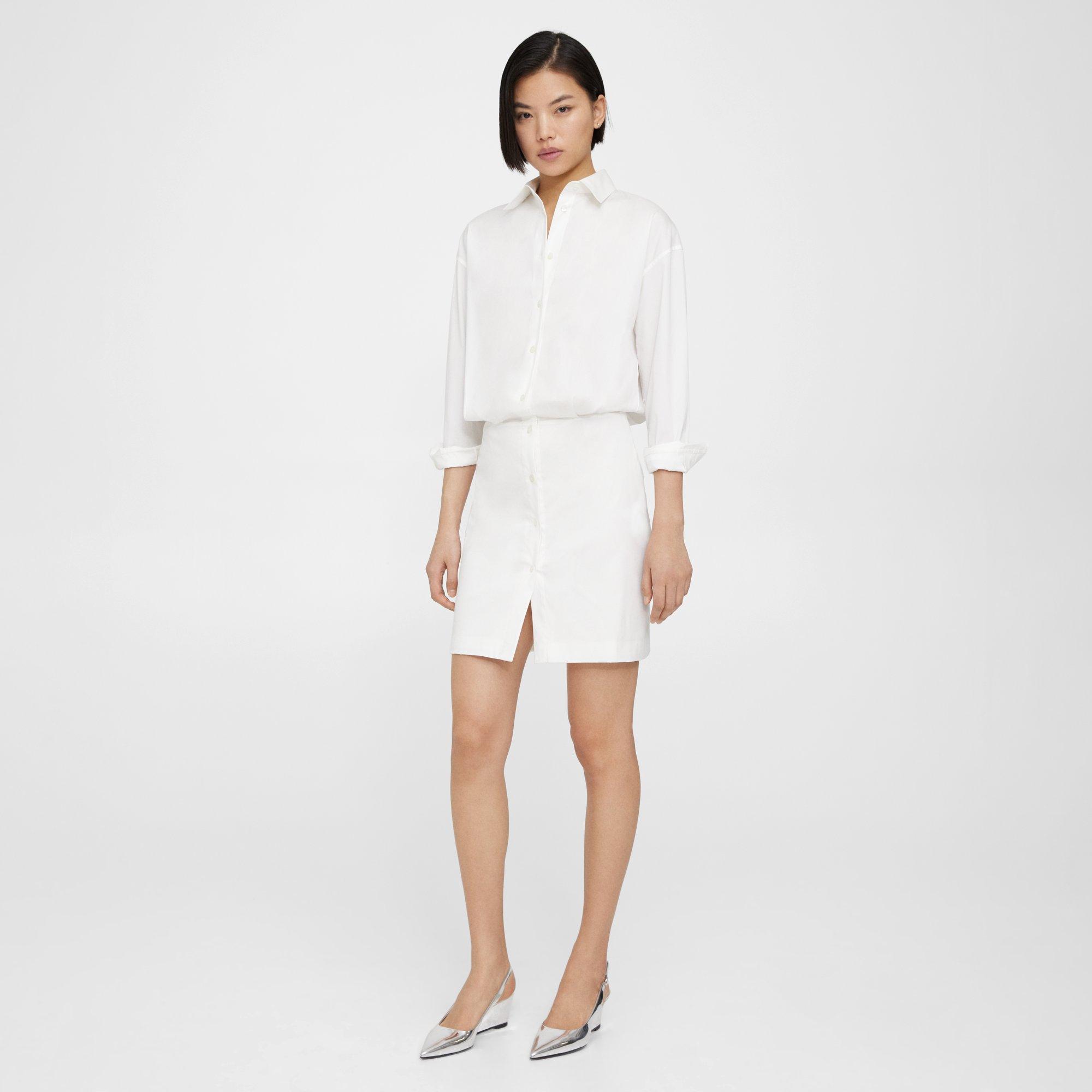 Theory white 2025 shirt dress