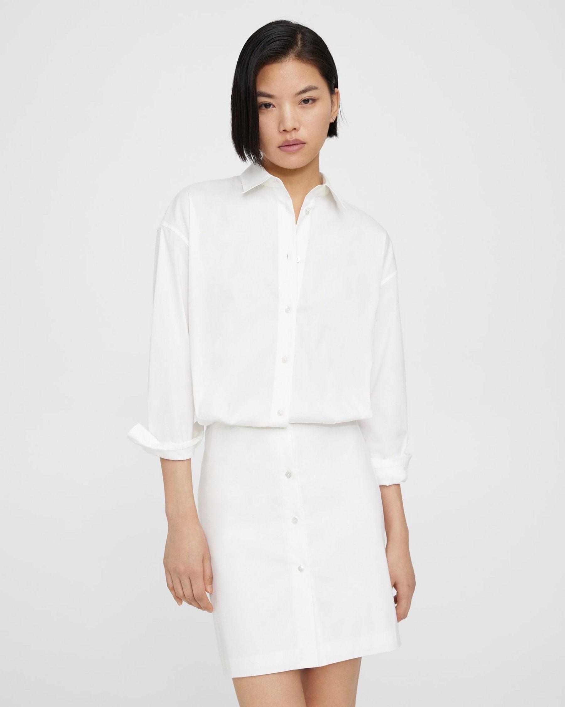 Fitted Shirt Dress in Good Cotton