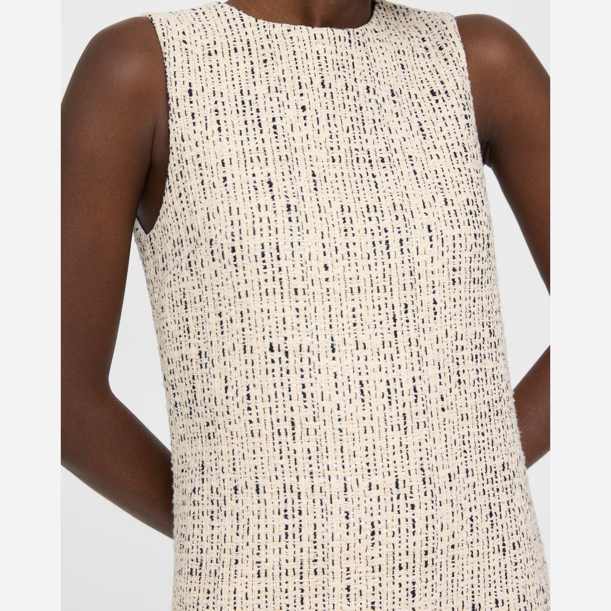 Shift Dress in Cotton-Blend Tweed