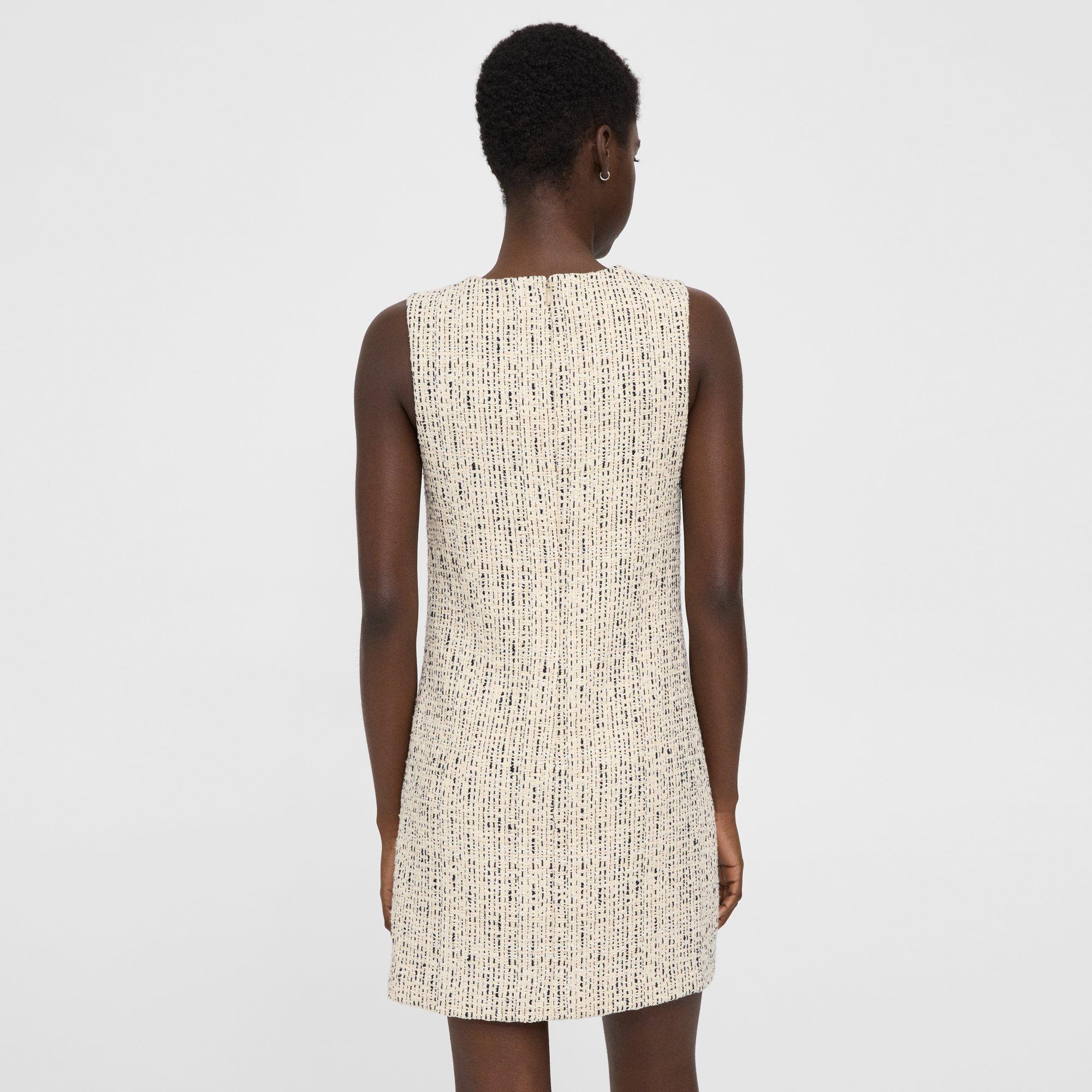 Shift Dress in Cotton-Blend Tweed