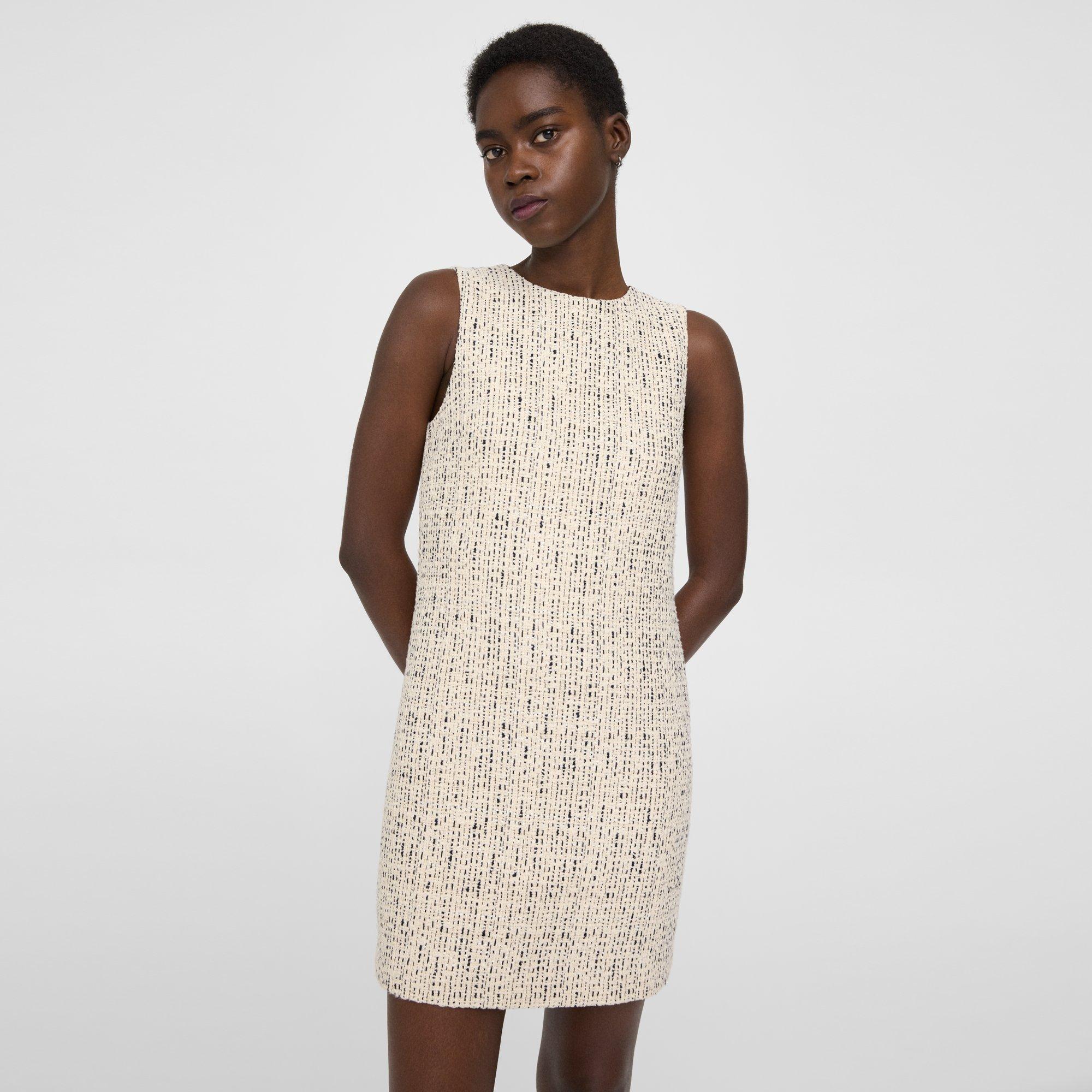 Tweed dress in ivory