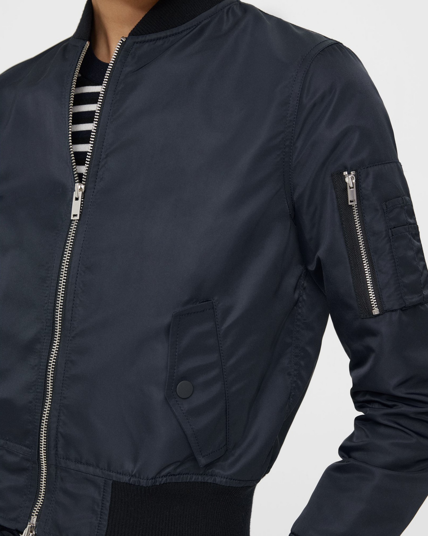 Classic Bomber Jacket in Recycled Nylon