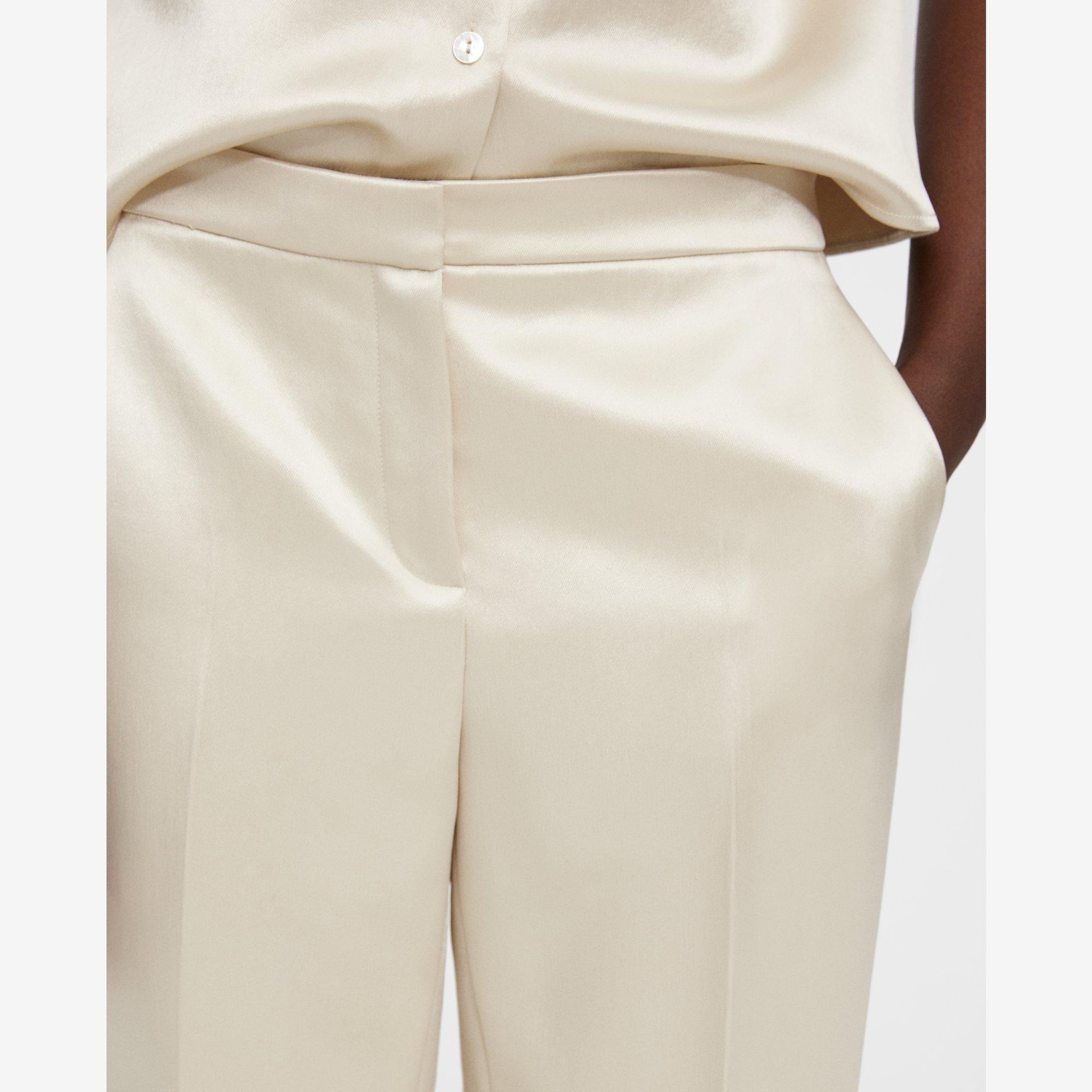 Treeca Pant in Bonded Satin