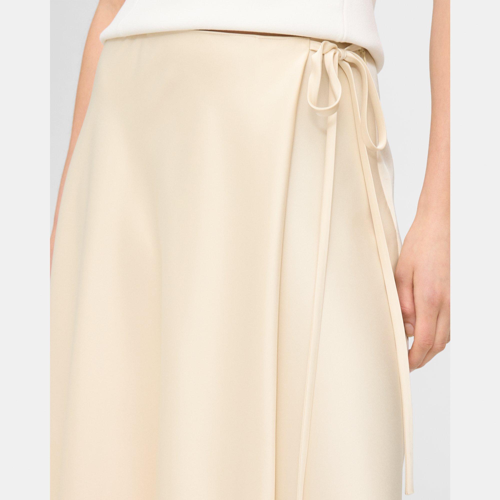 Wrap Skirt in Satin