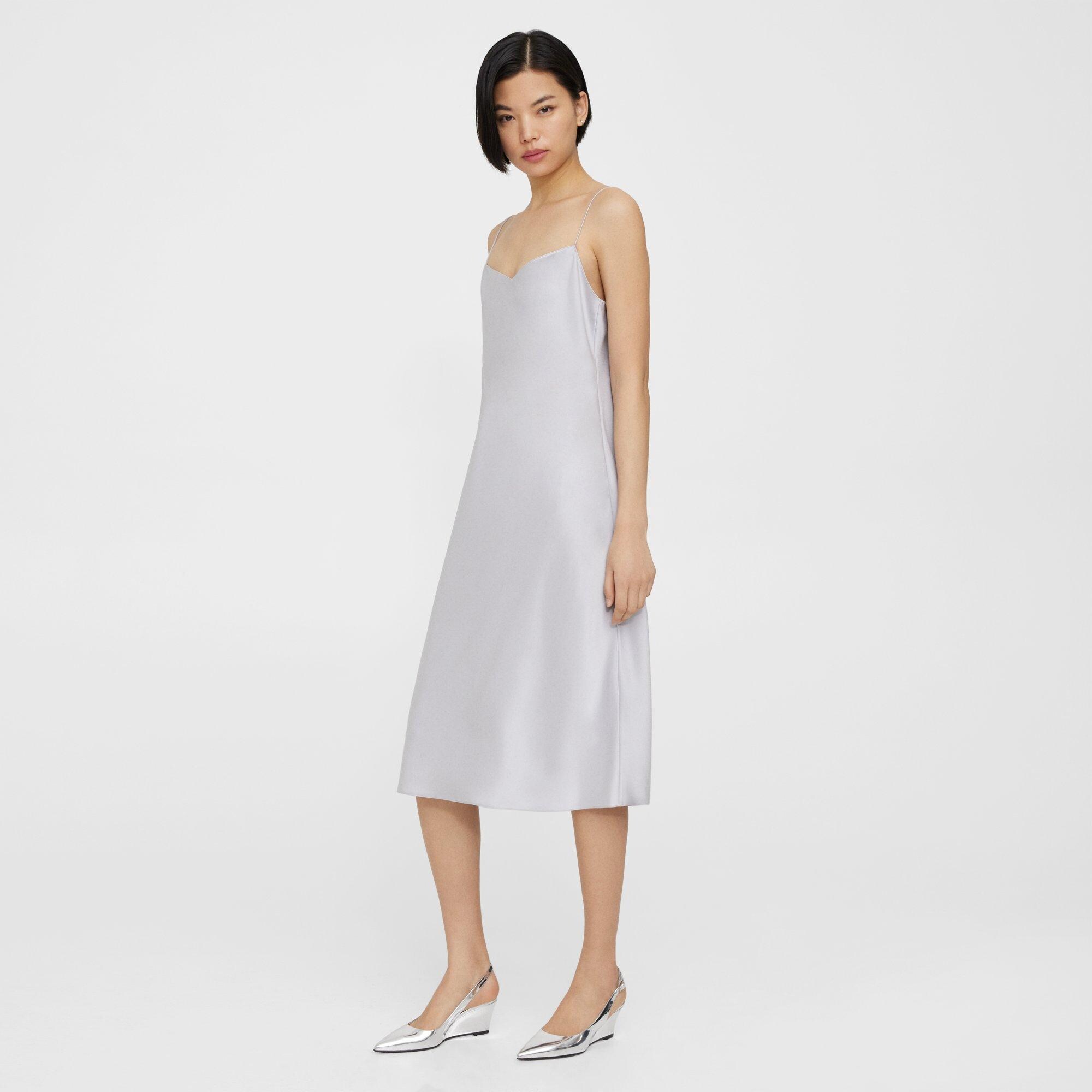 Theory satin 2025 slip dress