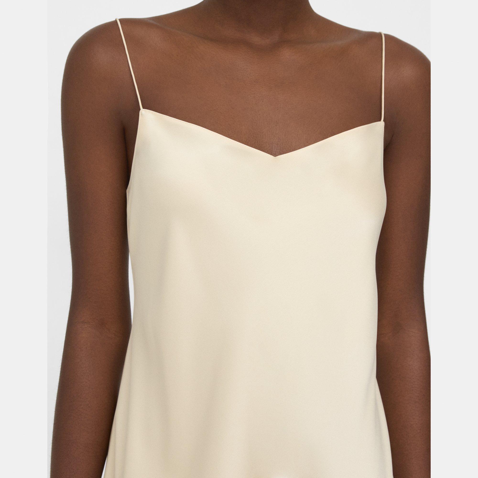 Midi Slip Dress in Satin