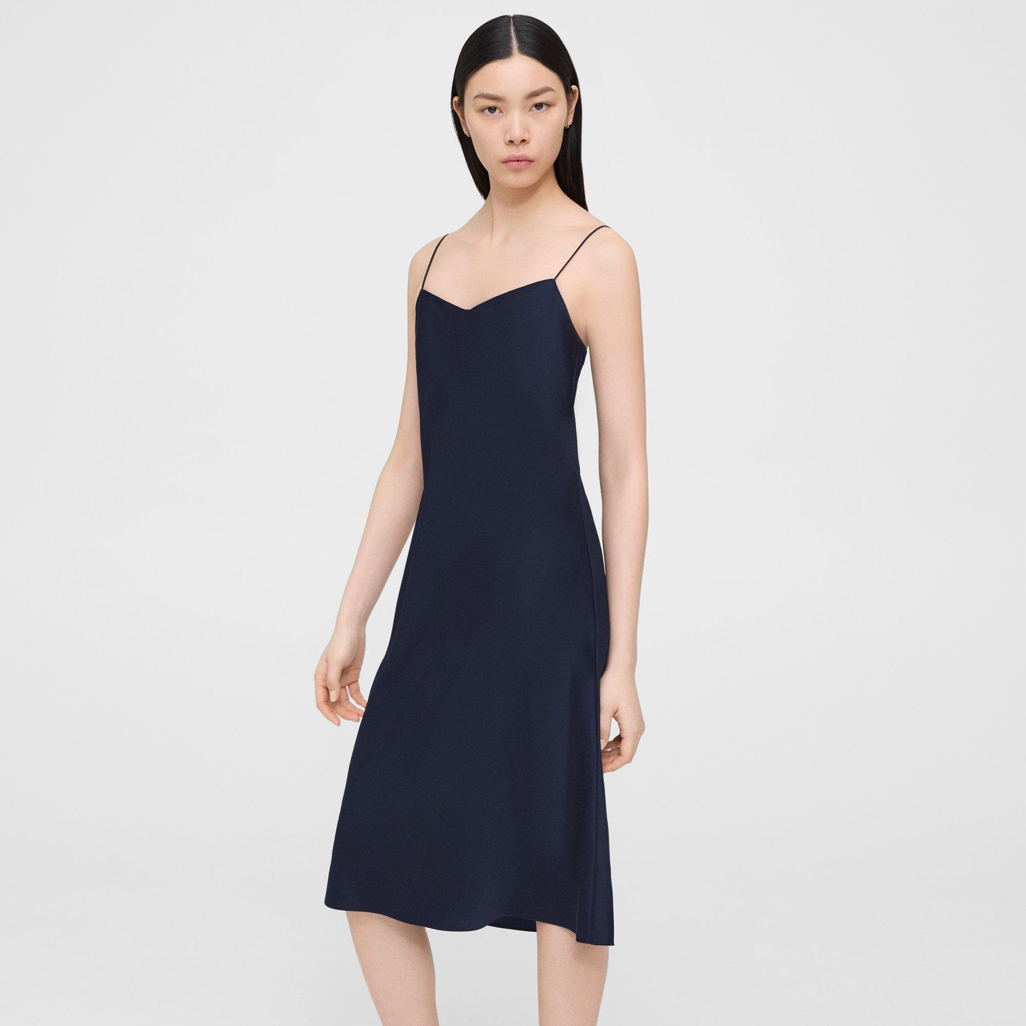 Midi Slip Dress in Satin