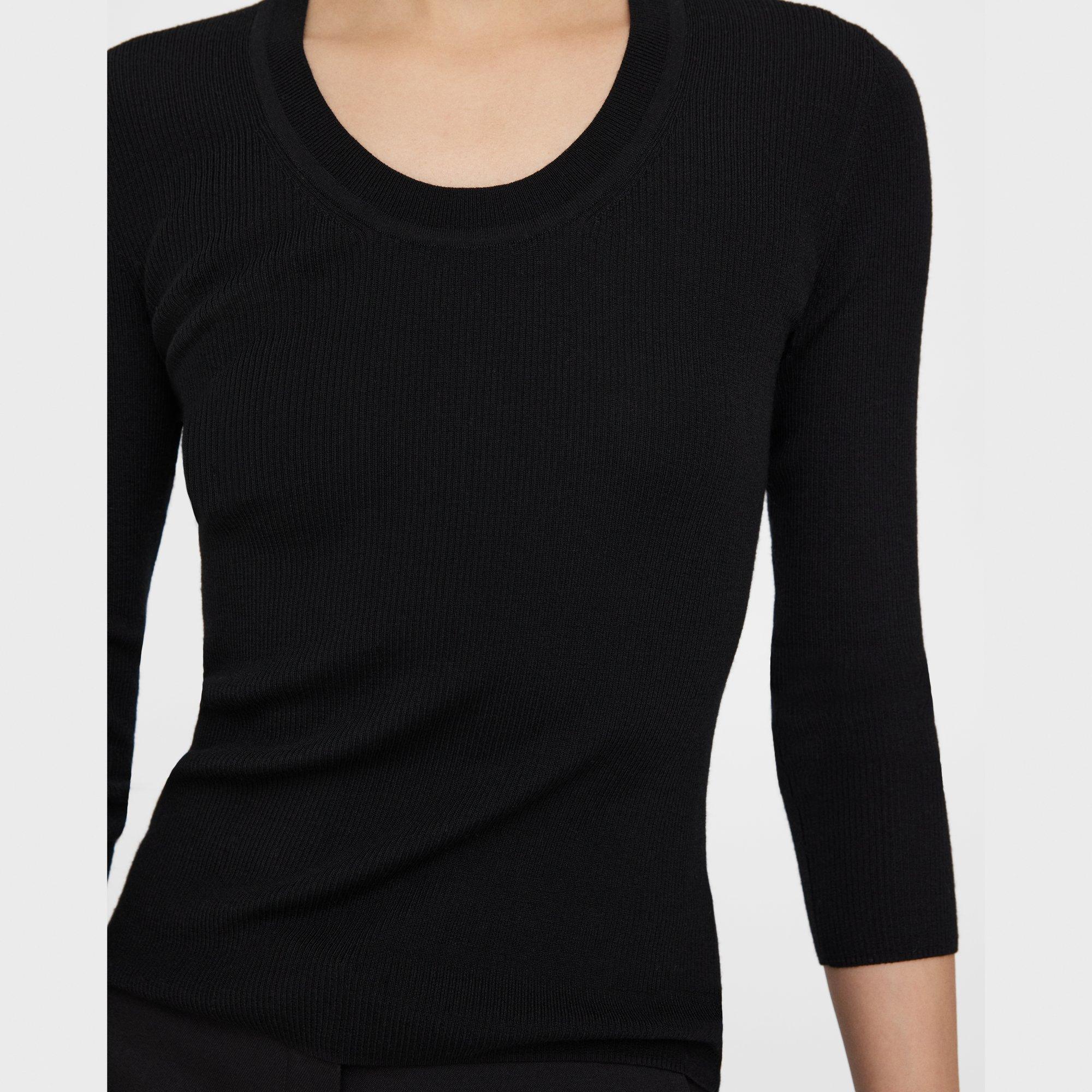 Scoop Neck Sweater in Regal Wool