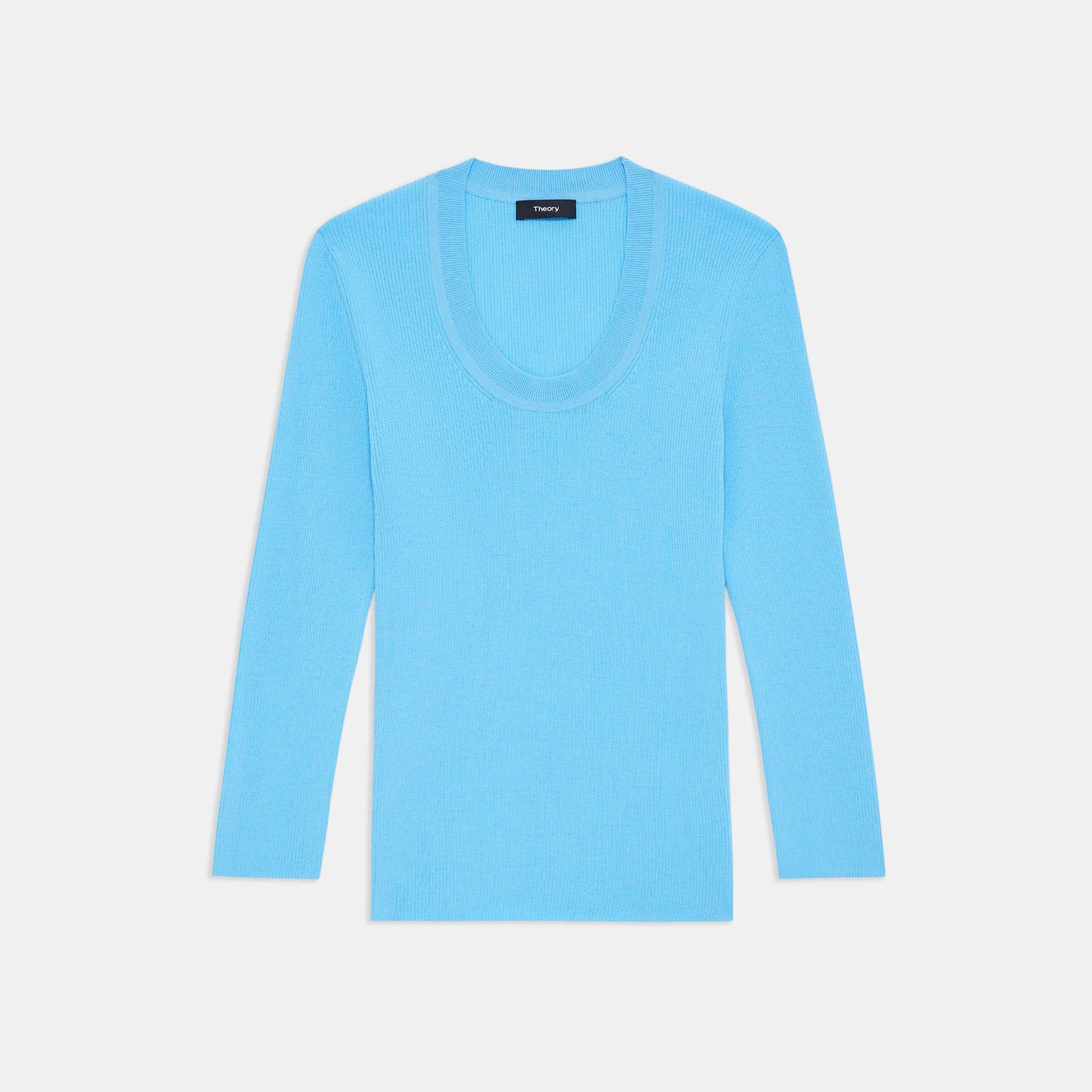 Scoop Neck Sweater in Regal Wool
