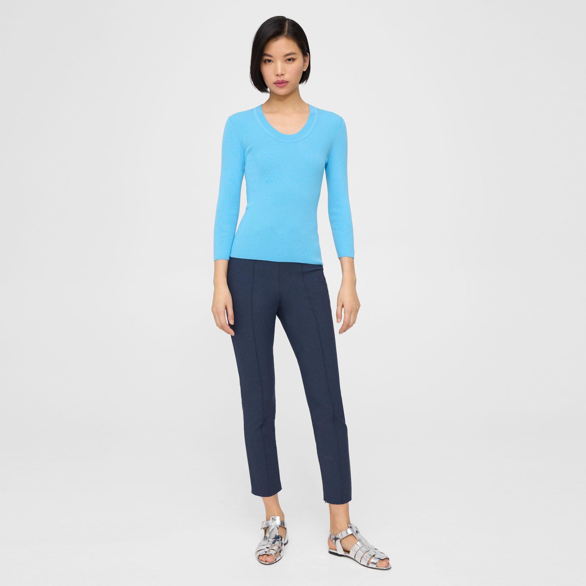 Scoop Neck Sweater in Regal Wool