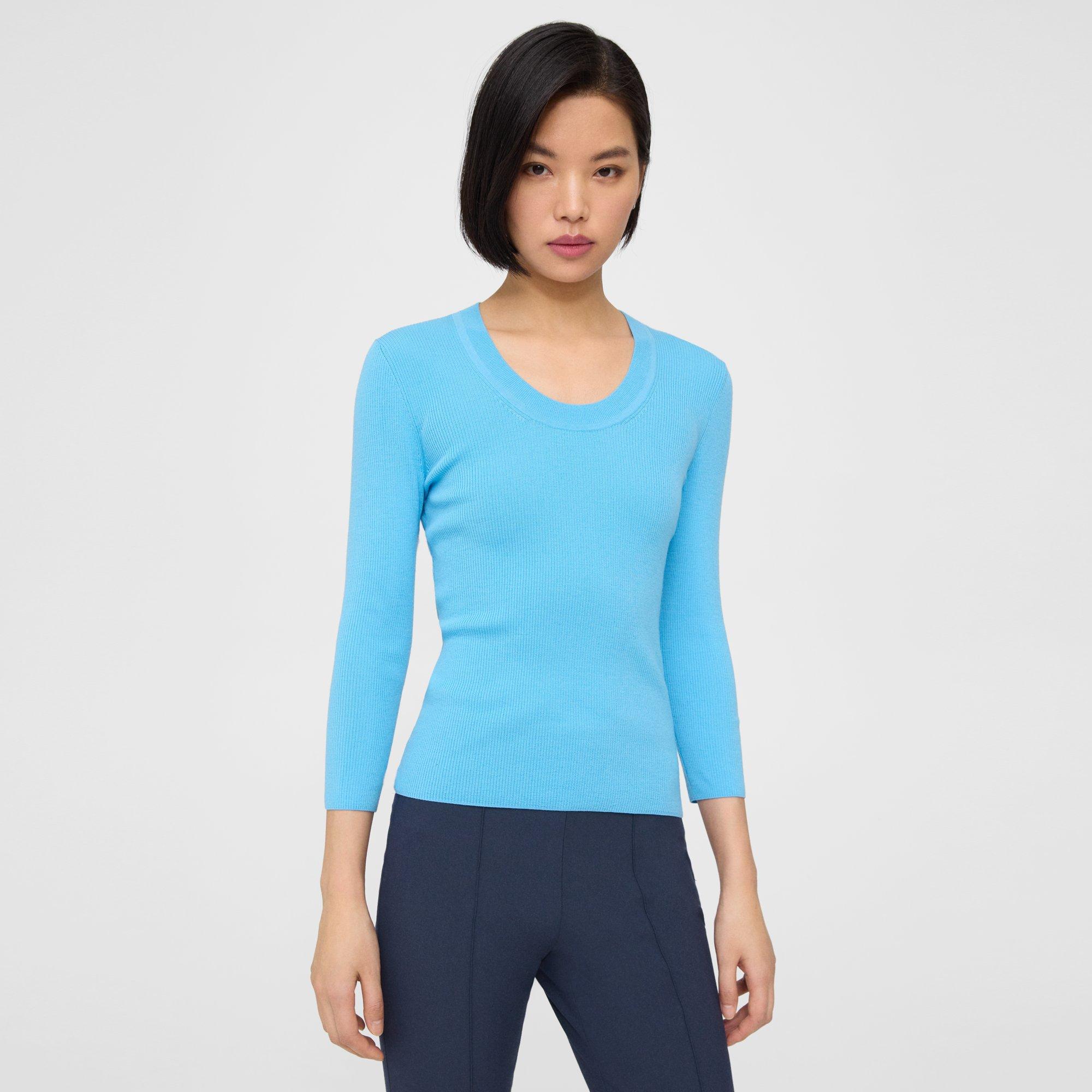 Scoop Neck Sweater in Regal Wool