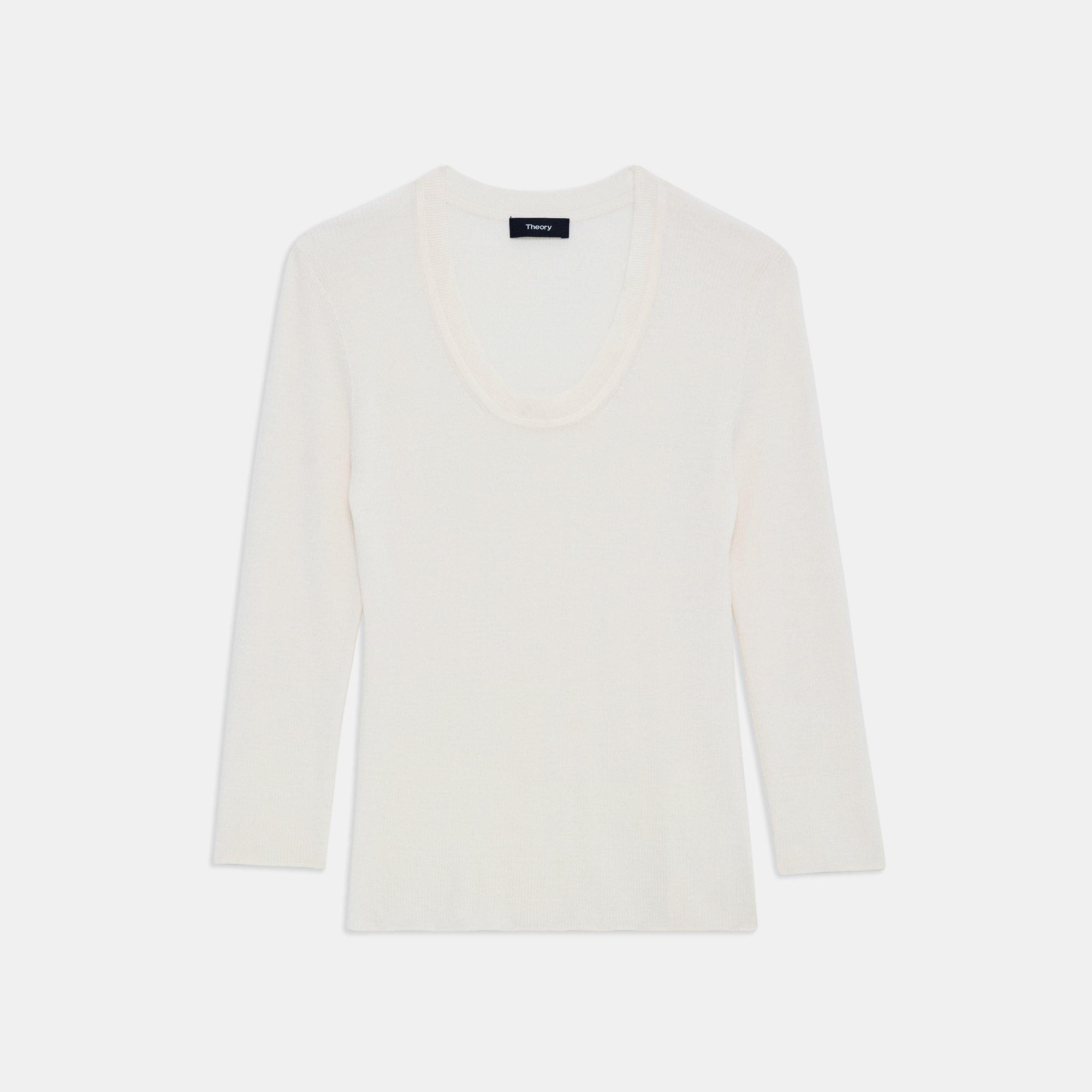 Scoop Neck Sweater in Regal Wool