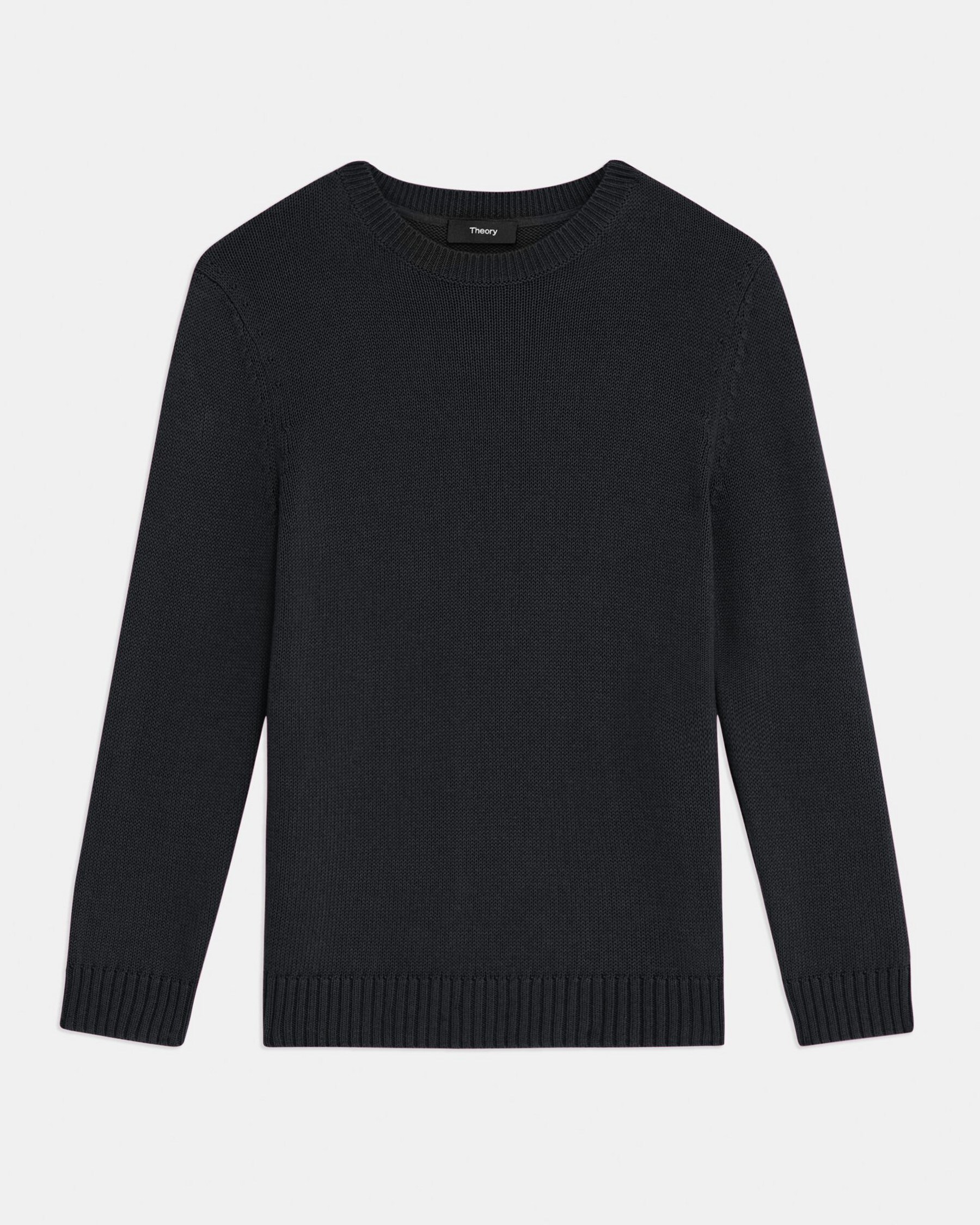 Shrunken Crewneck Sweater in Cotton-Cashmere
