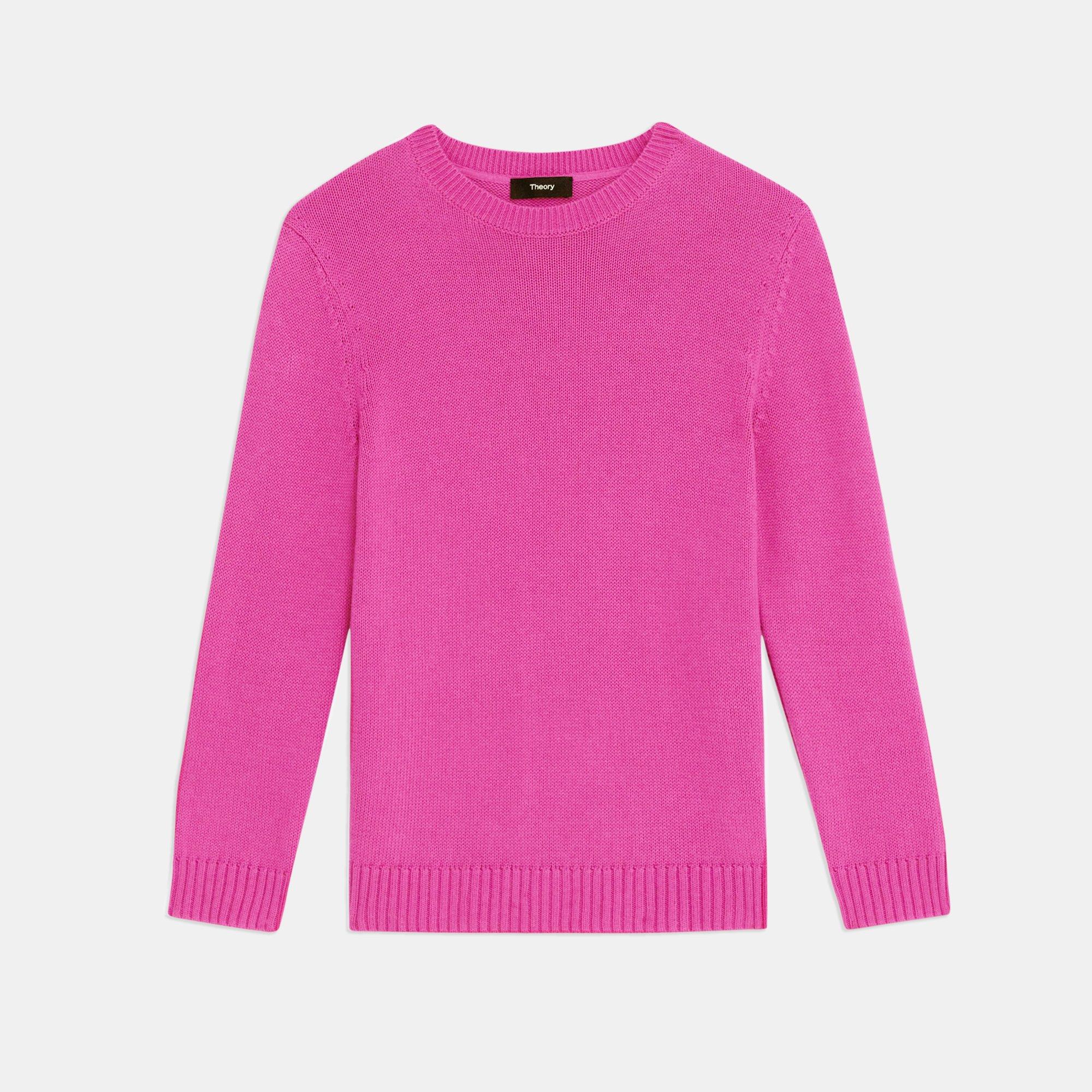 Shrunken Crewneck Sweater in Cotton-Cashmere