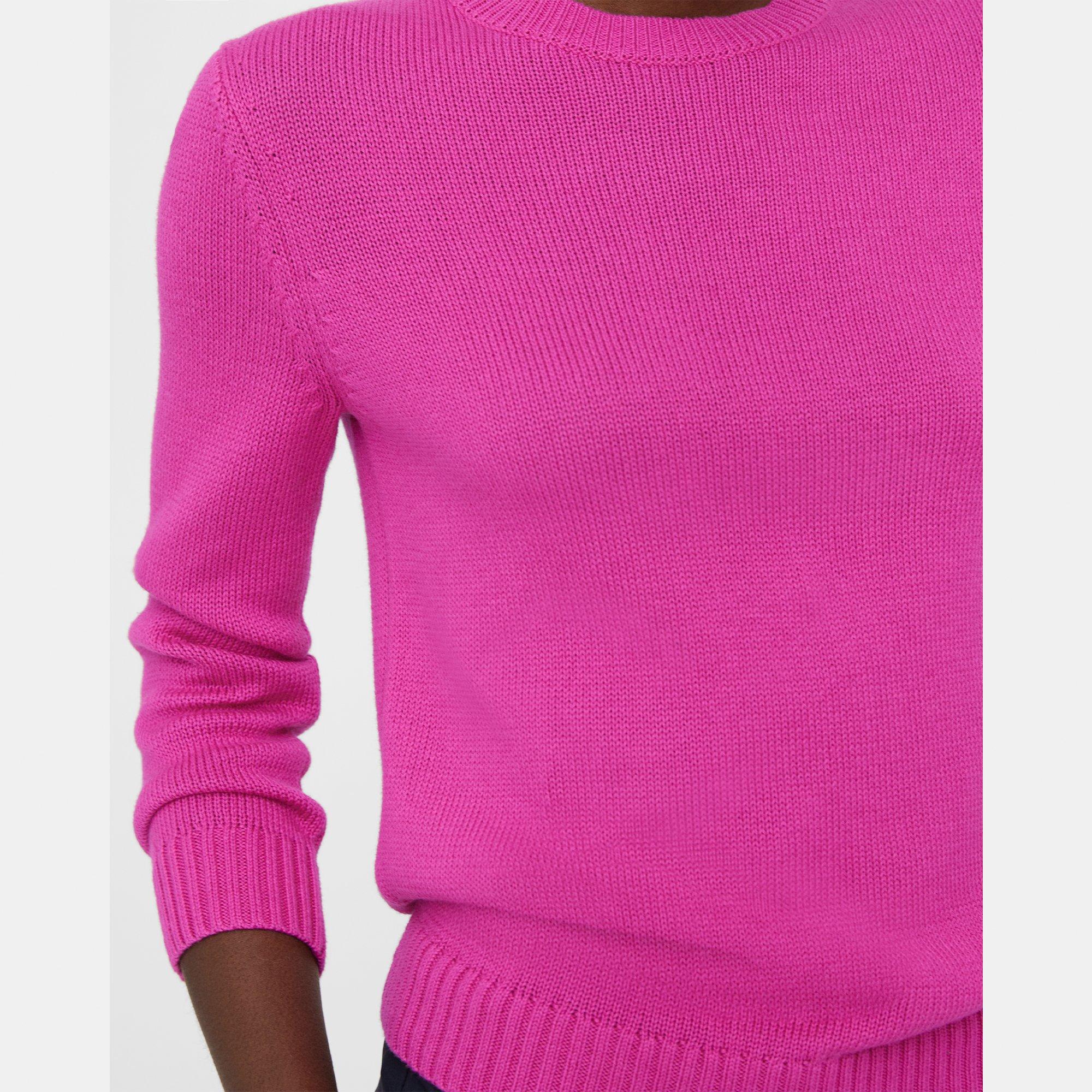 Shrunken Crewneck Sweater in Cotton-Cashmere